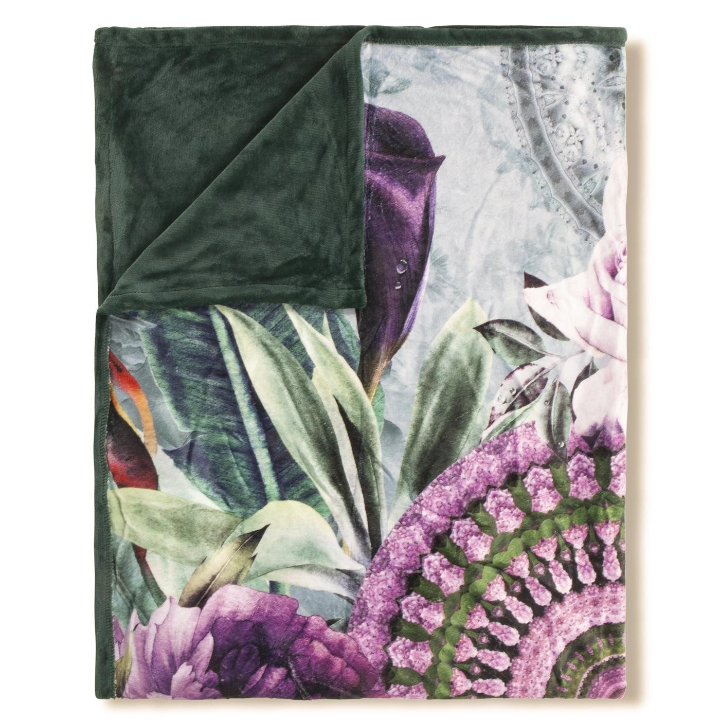 hip Tagesdecke Polyvelvet Kuscheldecke 130 X 160 cm Bandhura bunt mandalas and flower, Tagesdecke Kuscheldecke Schmusedecke