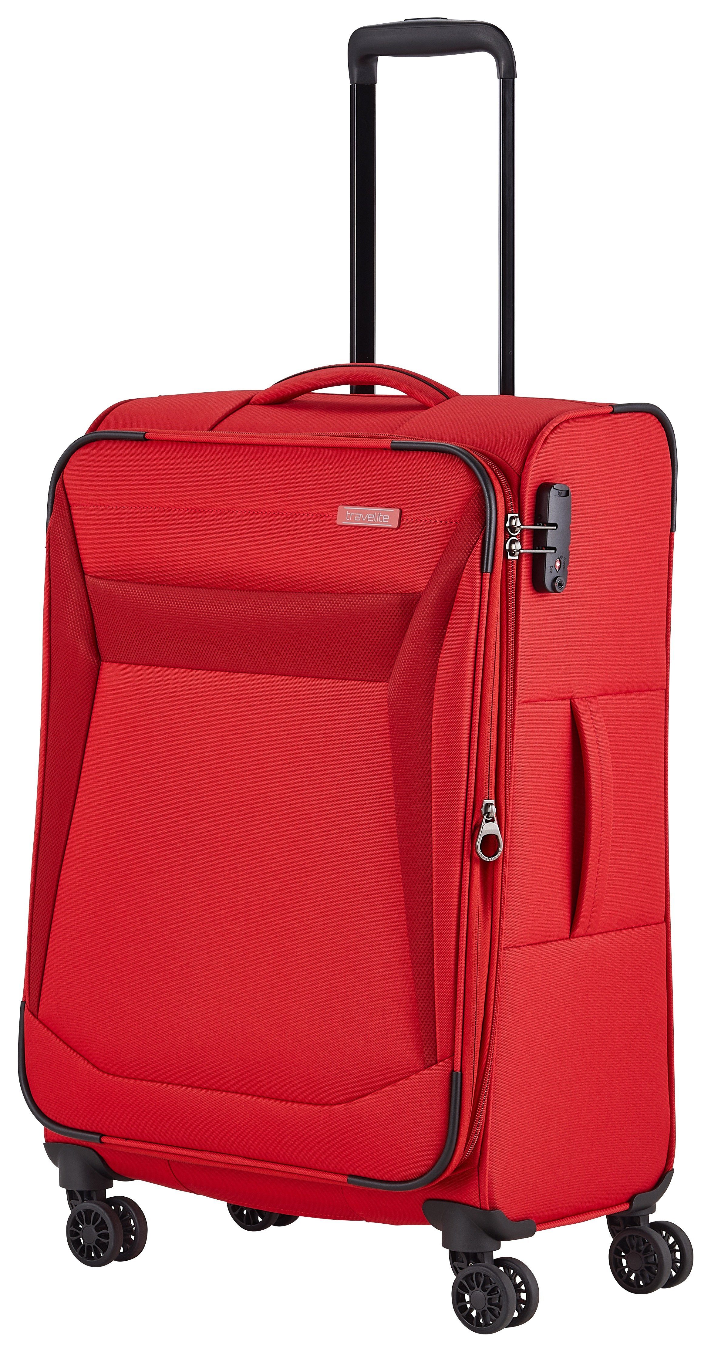 travelite Weichgepäck-Trolley CHIOS Reisekoffer, 4 Rollen, TSA-Schloss – flexibles Reisegepäck