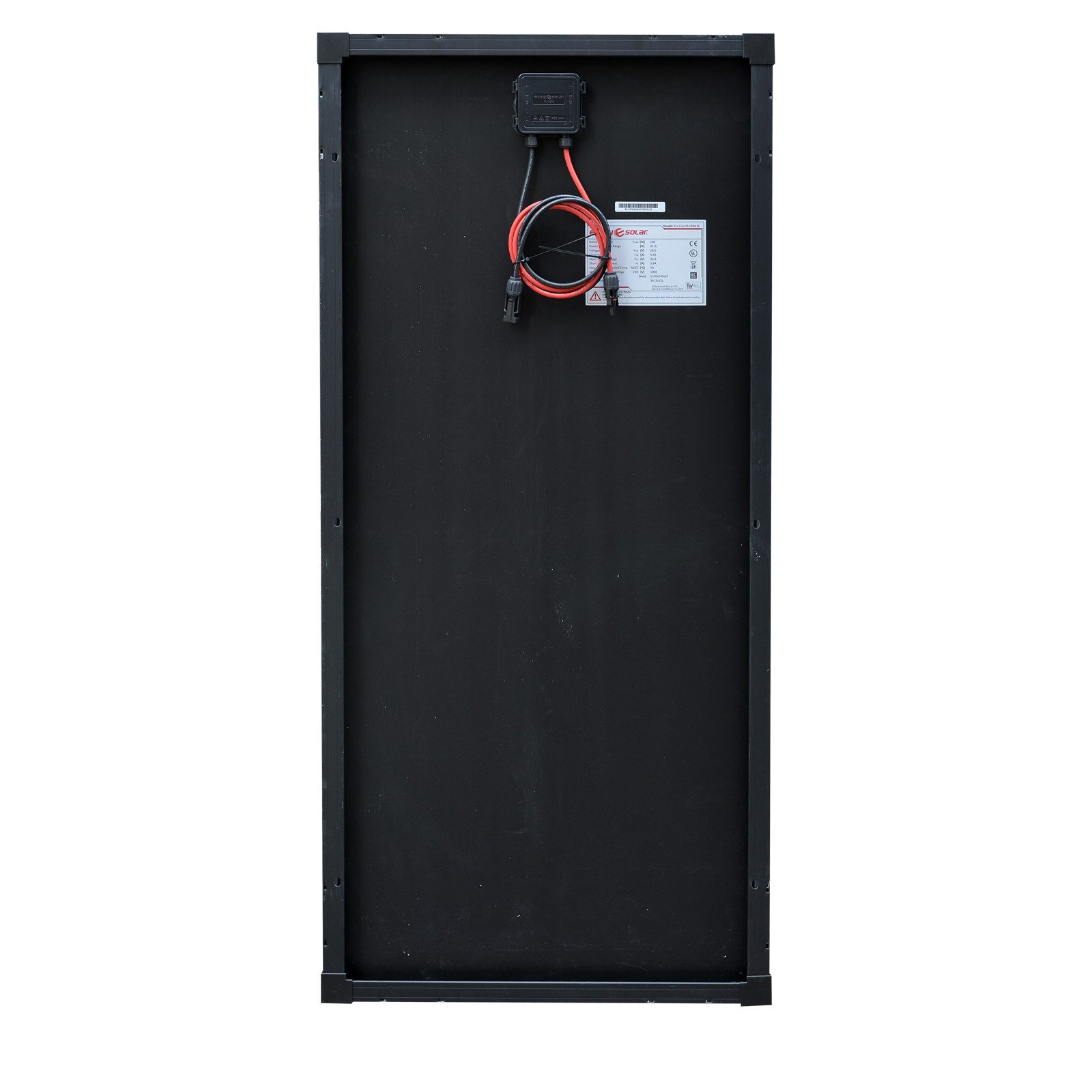 enjoy solar Solarmodul FULL BLACK Monokristallin PERC-Zellen 50W- 200W 12V, Monokristallin PERC, (Leistungsgarantie bis 10 Jahren mit 90% und bis 25 Jahren mit  – Bild 3 von 5