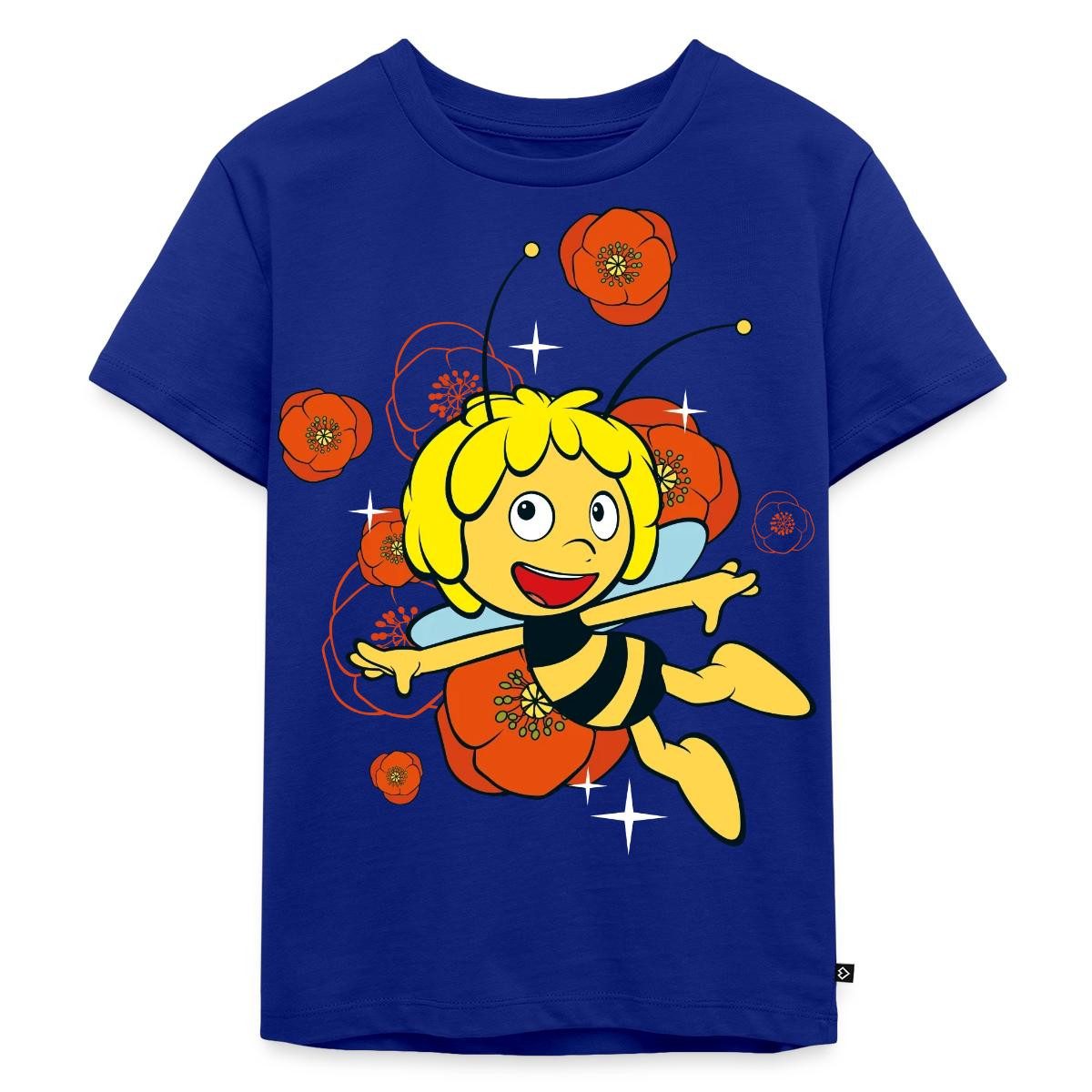 Spreadshirt T-Shirt Biene Maja Mohnblumen Kinder Premium T-Shirt (1-tlg)