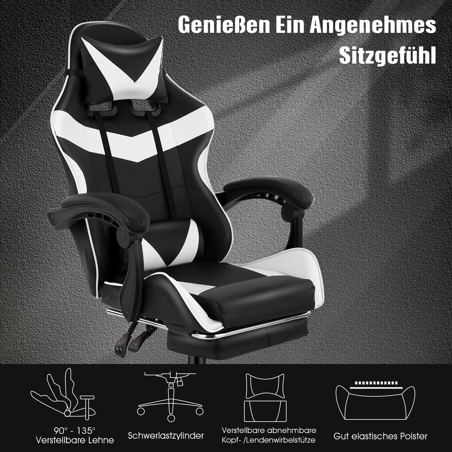 LOVONLIVE Gaming-Stuhl Bürostuhl Gaming Stuhl mit günstig online kaufen