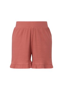 QS Shorts Regular: Shorts aus Rippware Rüschen