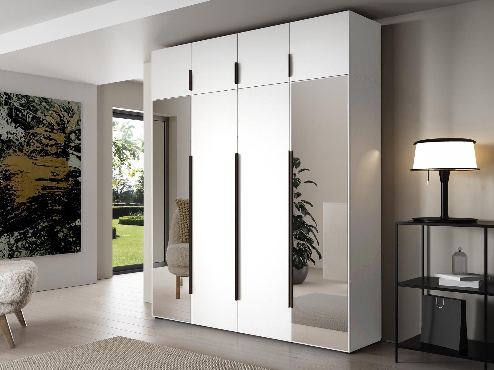 Compleo Drehtürenschrank Kleiderschrank mit Aufsatz, Hochschrank, günstig online kaufen