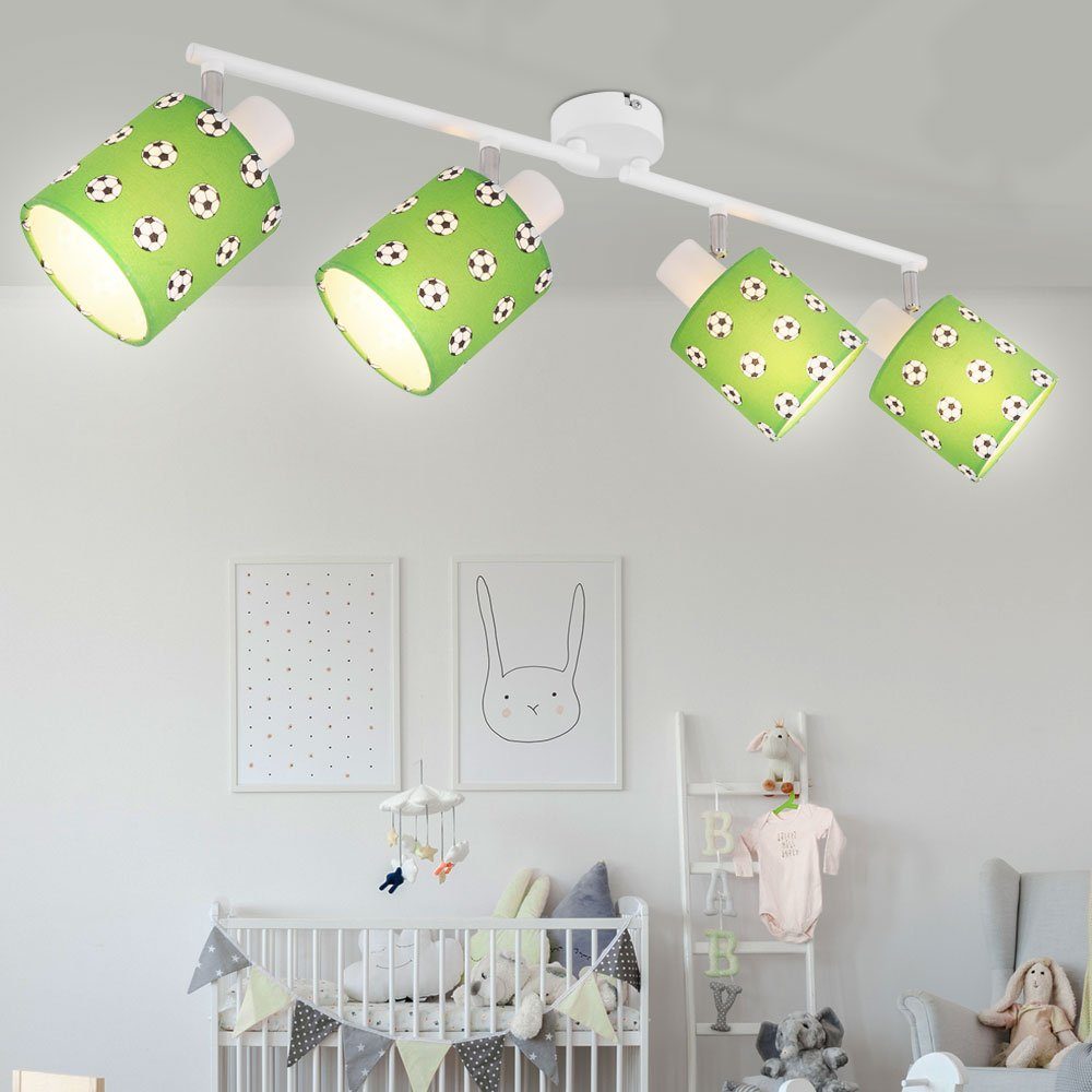 etc-shop Dekolicht, Leuchtmittel Strahler Warmweiß, Leiste Kinder beweglich Spot Lampe grün im inklusive, Zimmer Decken weiß