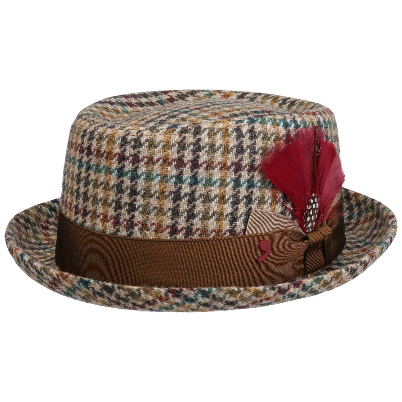 Alfonso D´Este Fedora (1-St) Porkpie mit Futter, Made in Italy