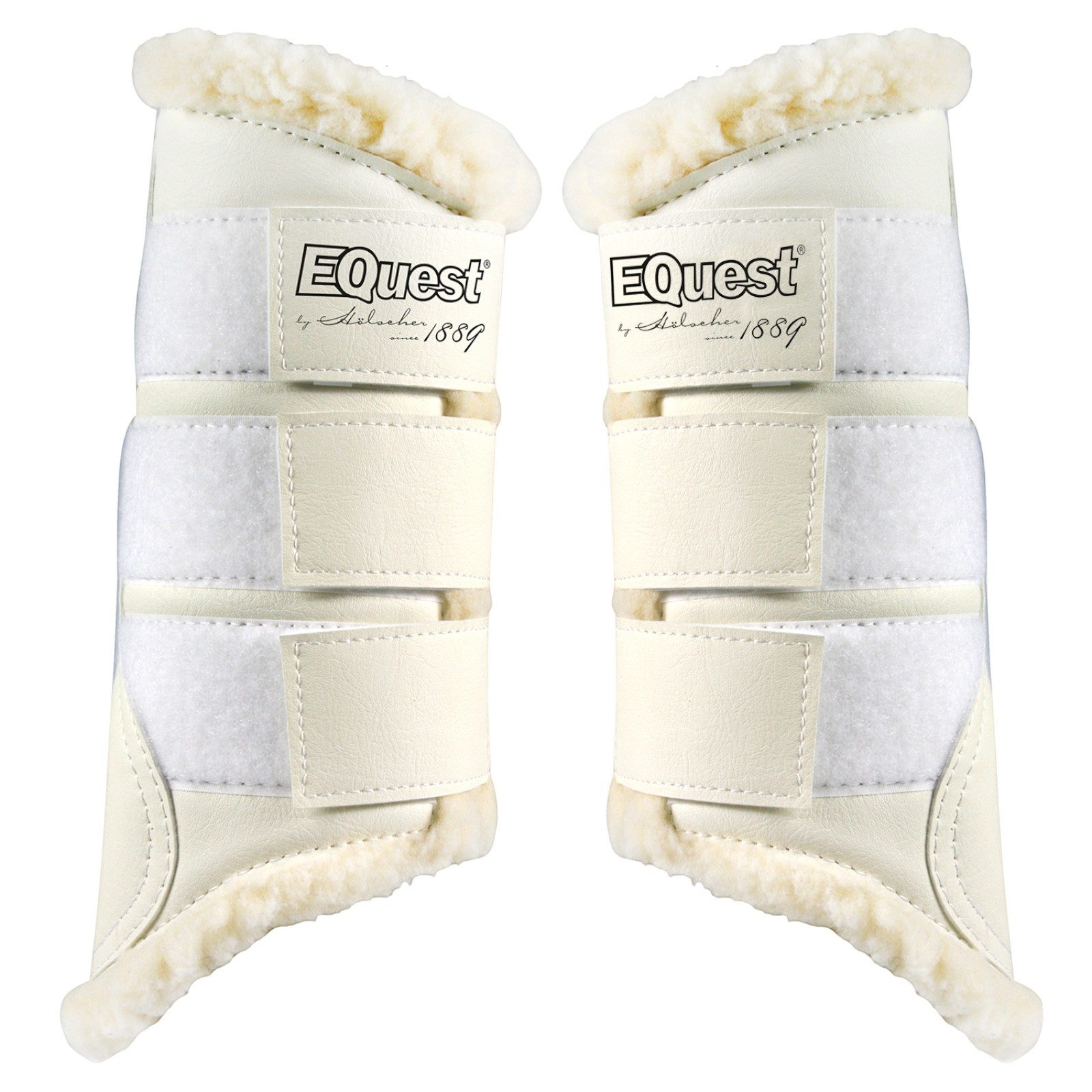 EQuest Gamaschen Softgamasche für Pferde, 2er Set - Champagner/Natur, XL