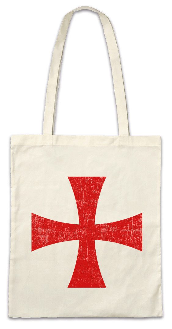 Beuteltasche Templar Cross I Stofftasche Rotes Templer Orden Kreuz Templerorden