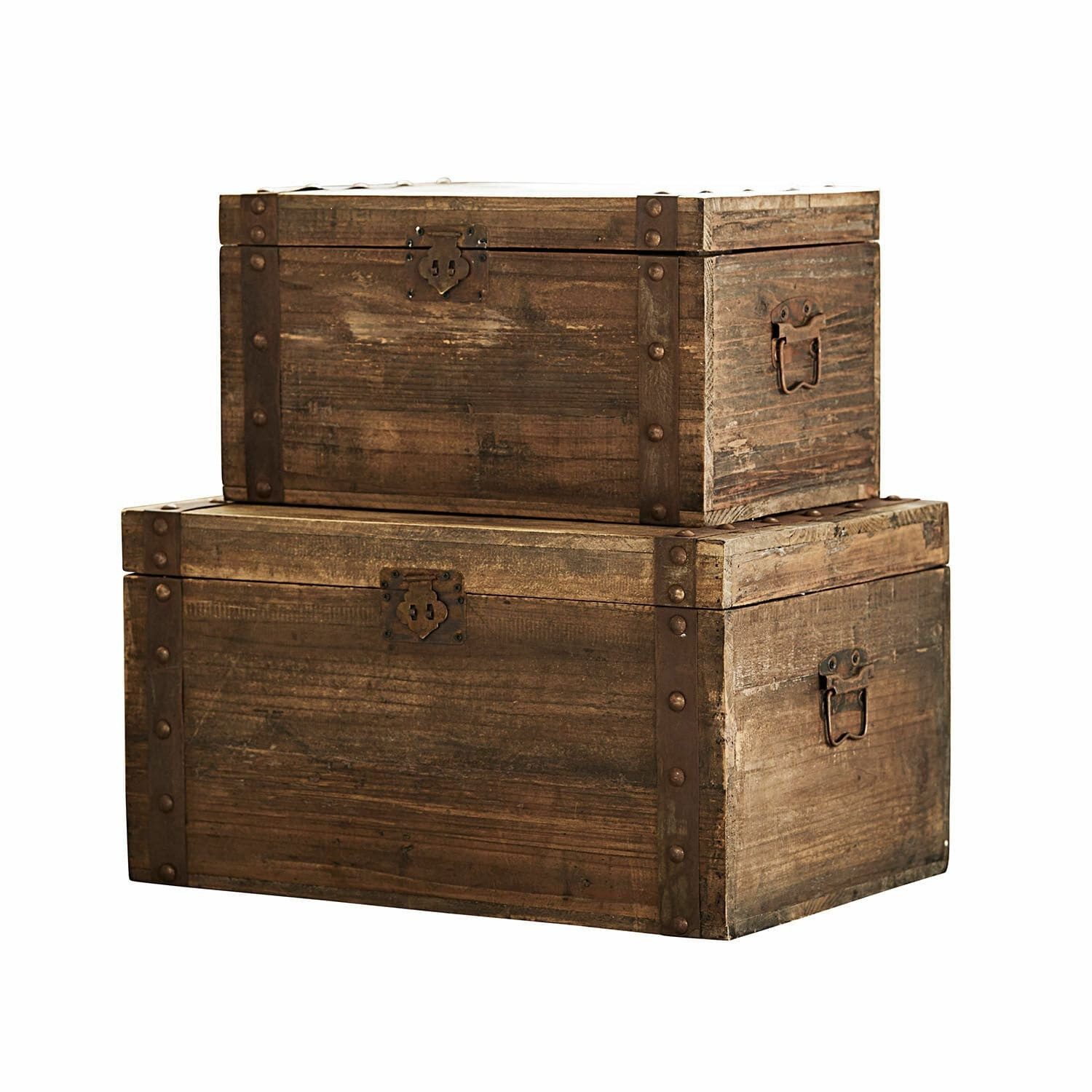 Mirabeau Truhe Truhe 2er Set Pratt antikbraun