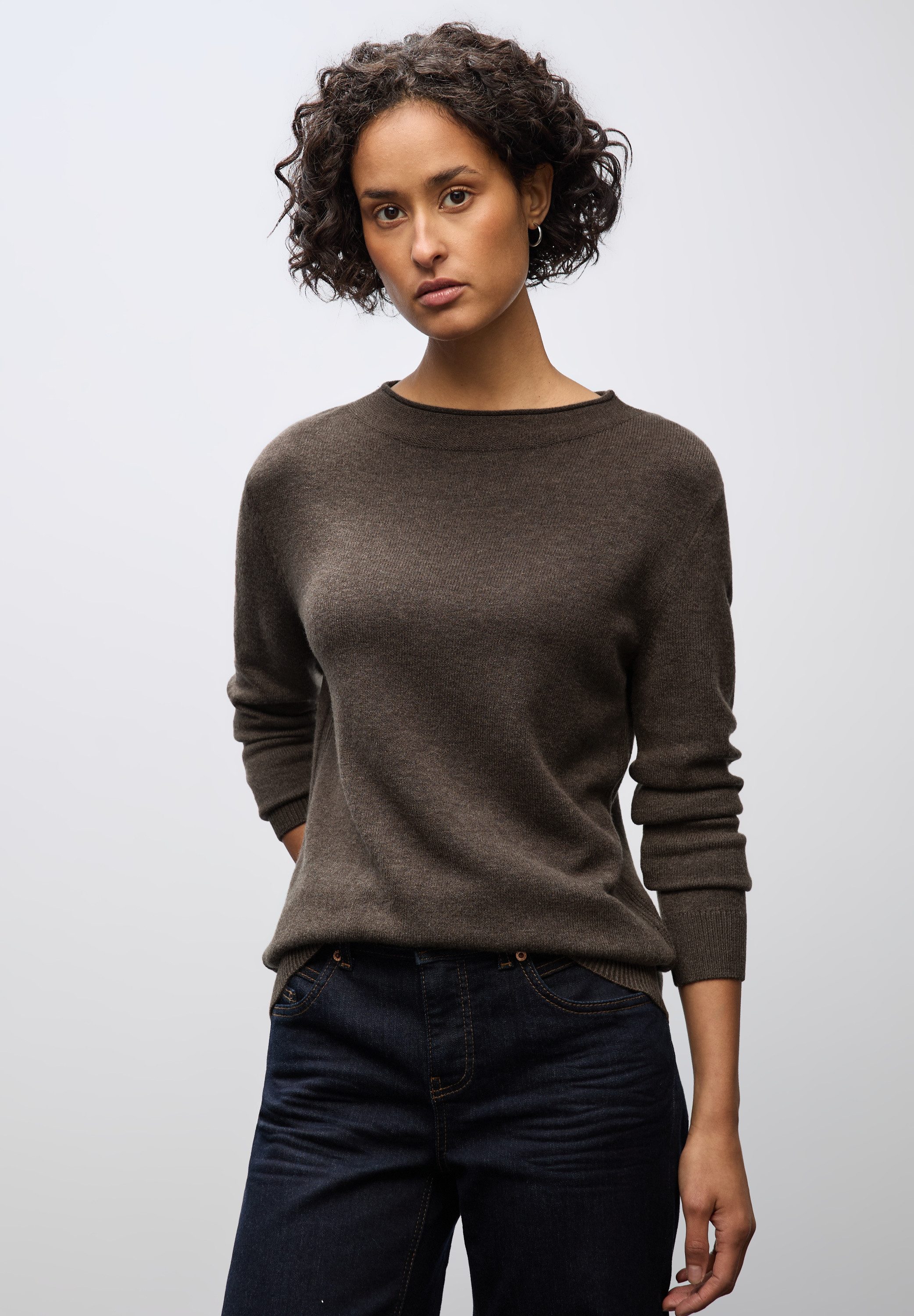 STREET ONE Strickpullover mit feiner Rollkante günstig online kaufen