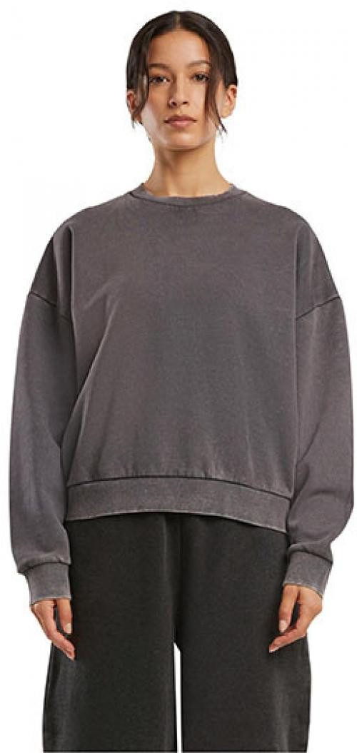 Build Your Brand Sweatshirt Ladies Vintage Heavy Crewneck Damen Pullover