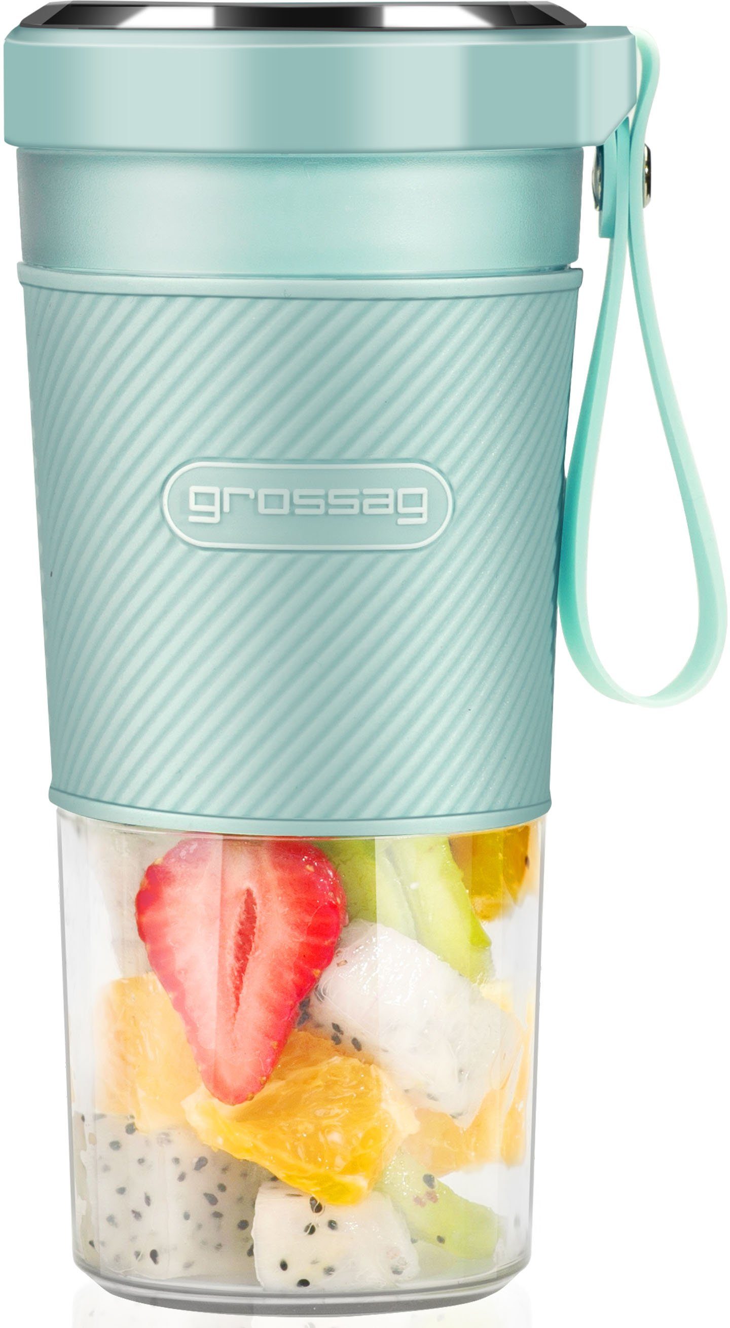 grossag Akku-Smoothie-Maker to-go Türkis - MX 10.05 1379, 67 W