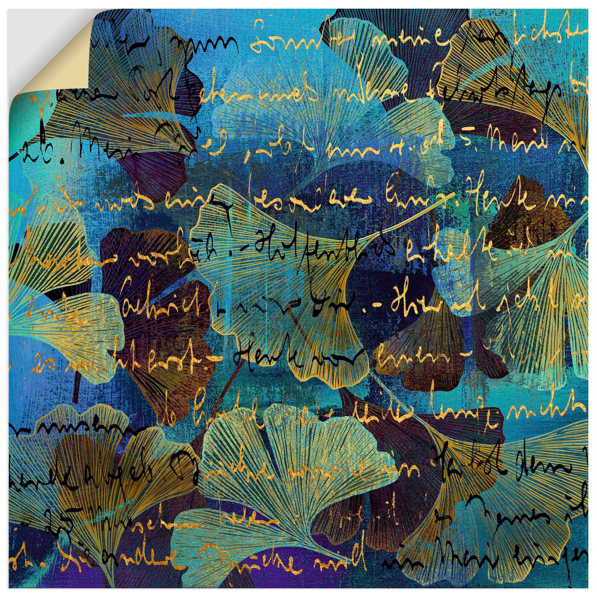 Artland Wandbild Ginko, Muster (1 St), als Alubild, Leinwandbild, Poster, Wandaufkleber in verschied. Größen