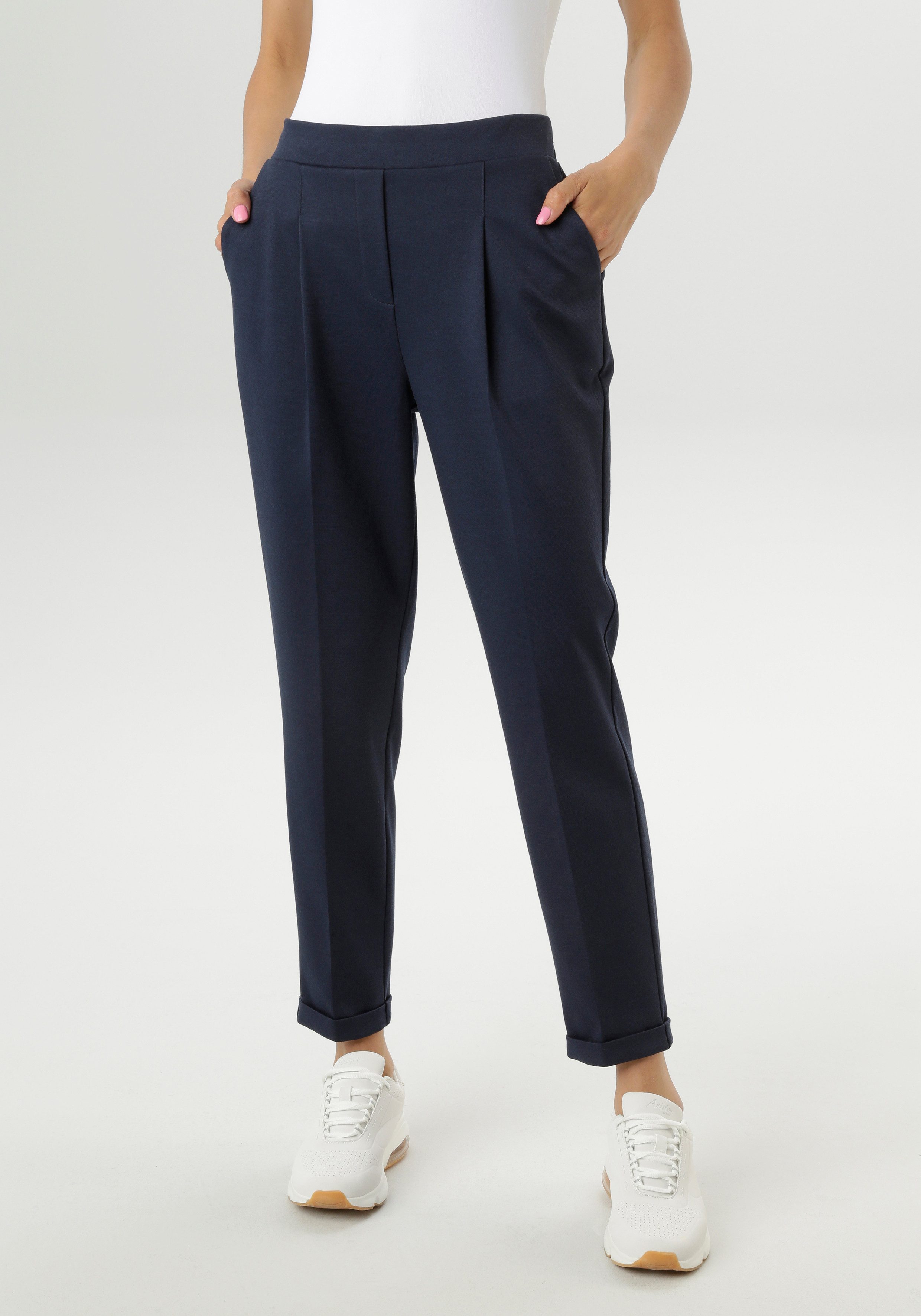 Aniston SELECTED Schlupfhose mit Bundfalten günstig online kaufen