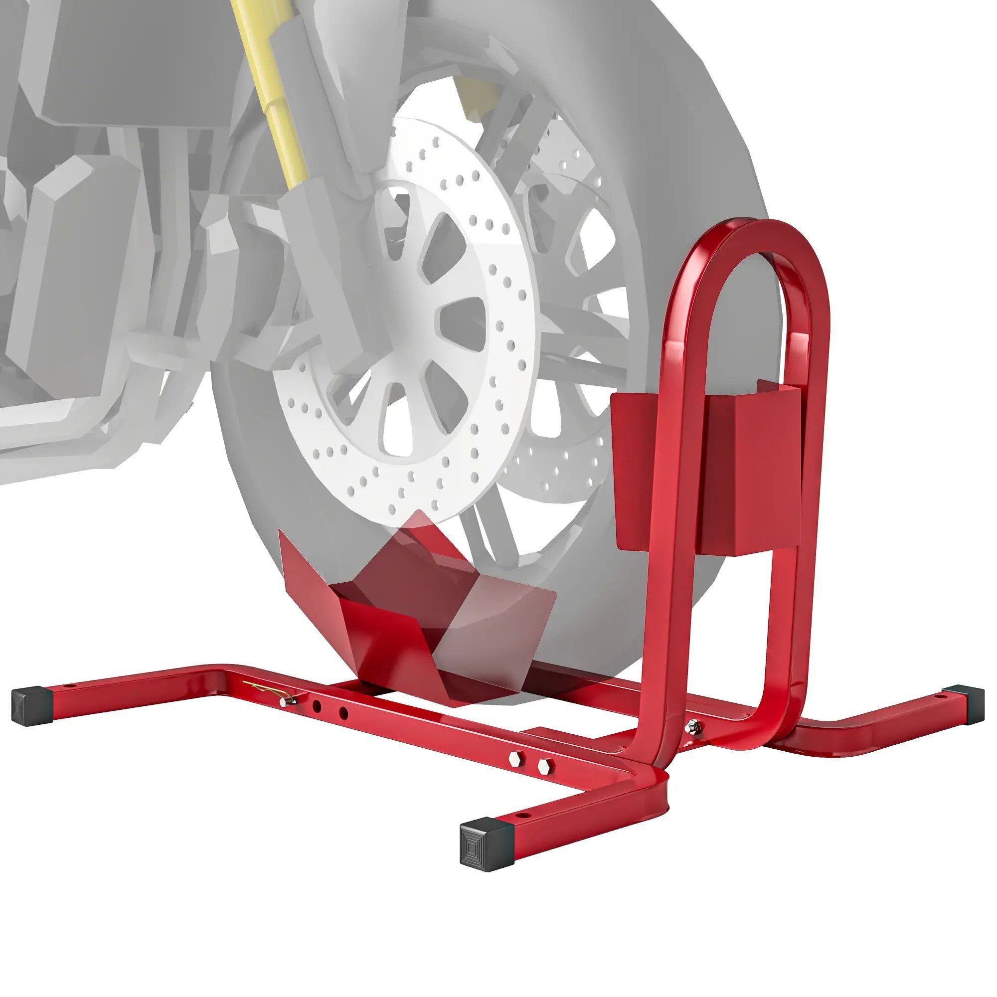BlingBin Werkstattkran Motorradständer für 17-21", 430-530 mm Vorderrad, Tragkraft max.0,25t 1 Stück 1-St. 60*55*43cm einstellbare Motorradwippe aus Metall, Transportständer Монтажный стенд