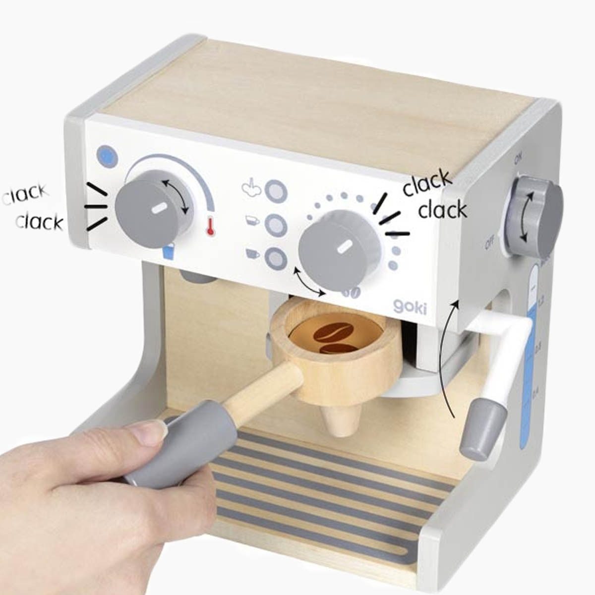 goki Kinder-Kaffeemaschine Kaffee und Teestation, (packung, 16-tlg., sparset), Detailverliebt und realistisch gestaltet