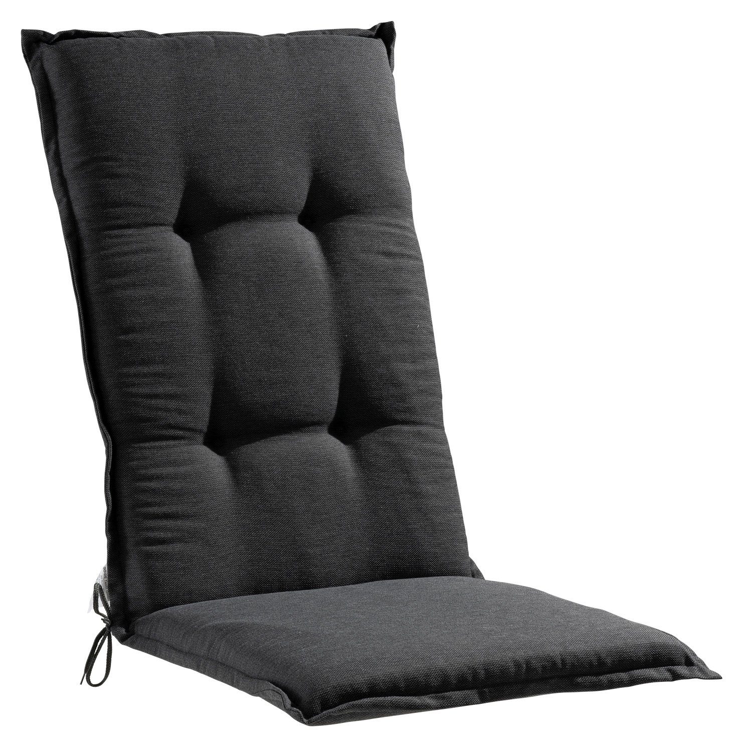 GO-DE Hochlehnerauflage OREGNA, 50 x 120 cm, Dunkelgrau, Polyester, (1 St)