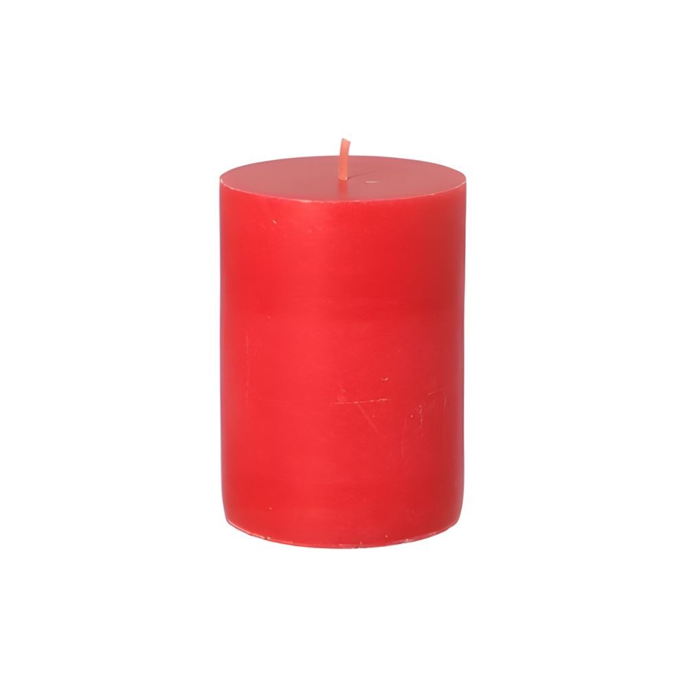 PAPSTAR Stumpenkerze 12 x Stumpenkerze Ø 70 mm, 100 mm rot aus 100% Stearin, durchgefärbt