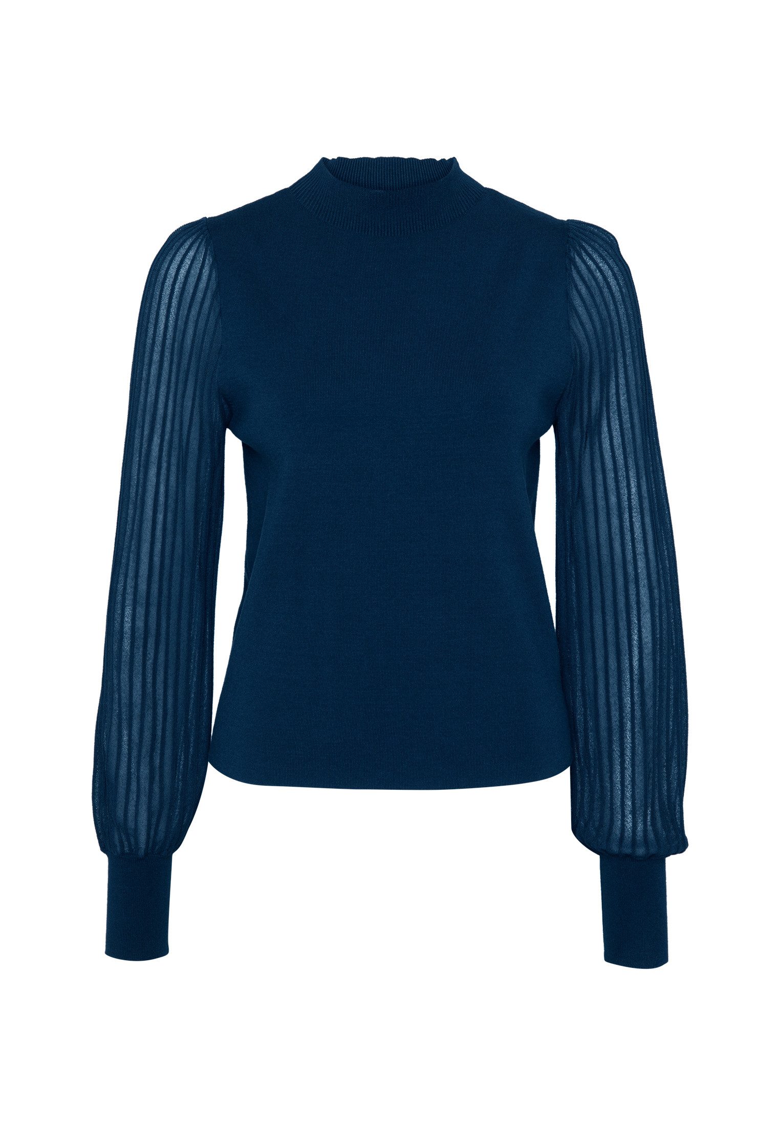 Zero Strickpullover Damen Strickpullover mit transparenten Ärmeln (1-tlg) w günstig online kaufen