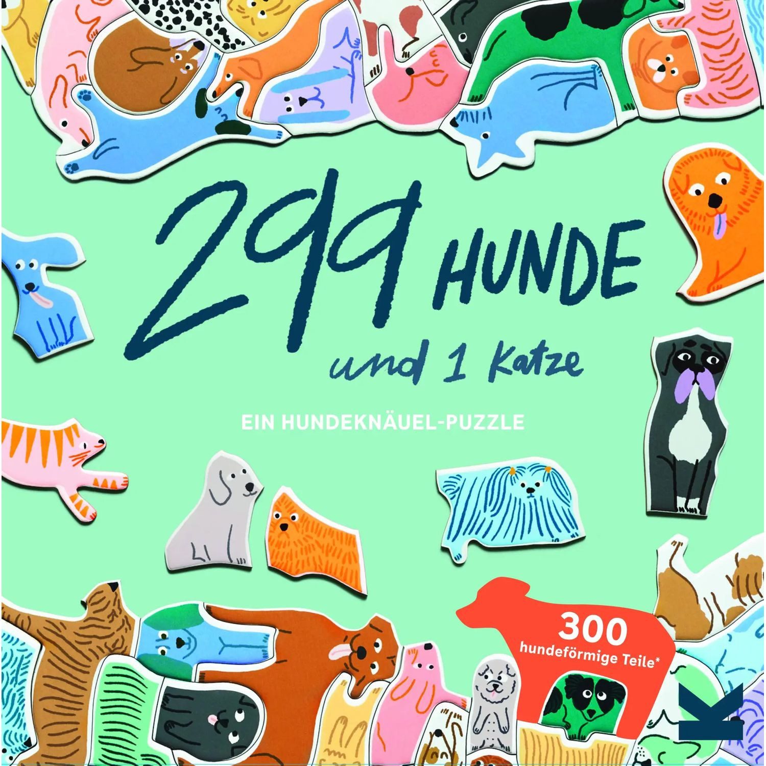 Laurence King Puzzle 299 Hunde und 1 Katze, 300 Puzzleteile