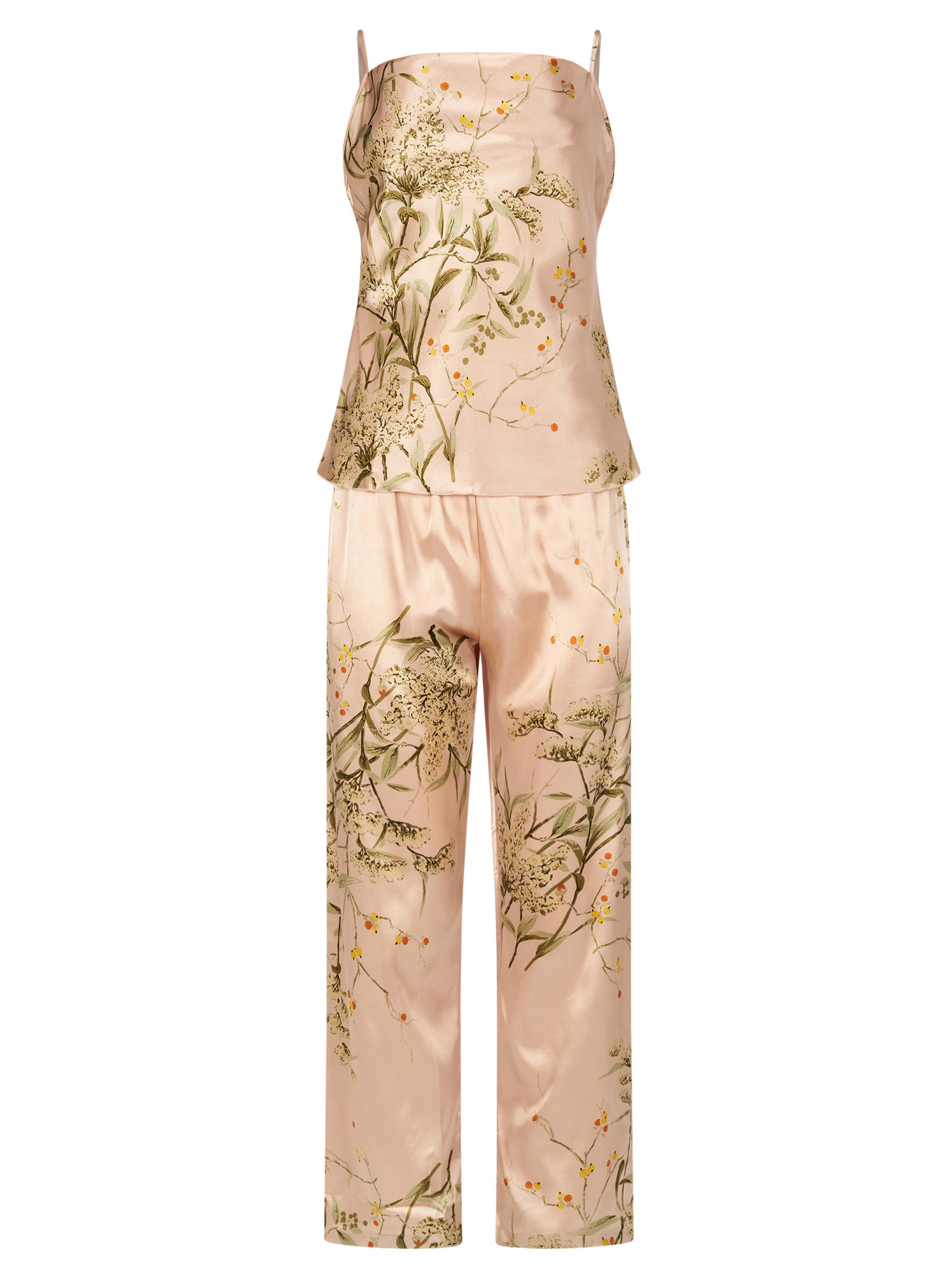 Orchibelle Capri-Pyjama Pyjama Set – Damen Schlafanzug mit Blumenmuster (Se günstig online kaufen