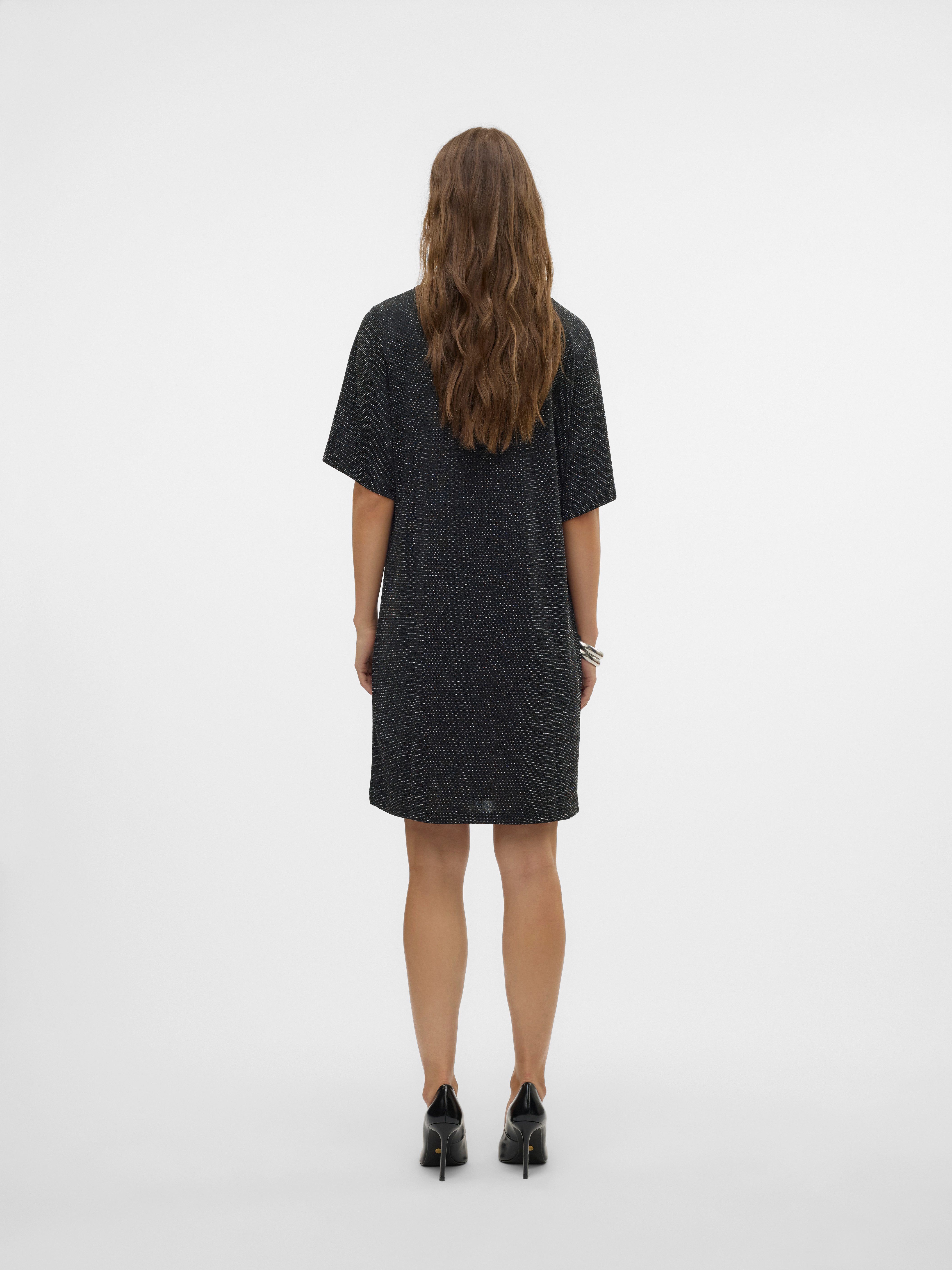 Vero Moda Midikleid VMKANVA 2/4 TEE DRESS JRS GA Sommerkleid, mit Glitzer