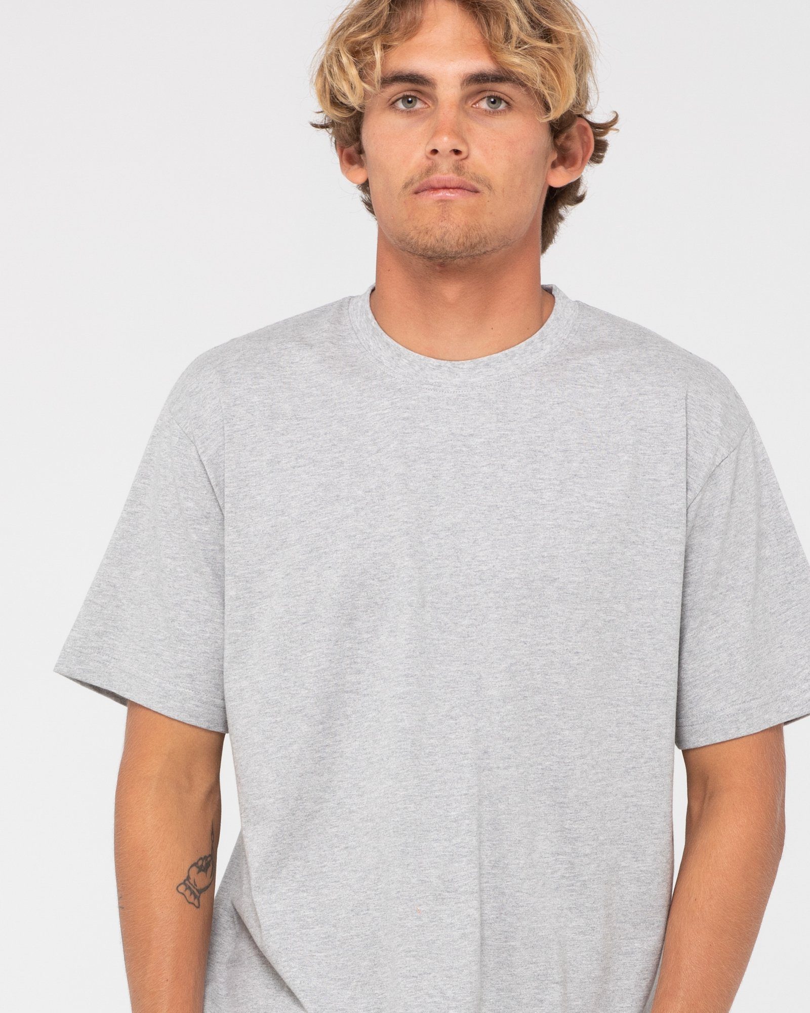Grey Rusty DELUXE T-Shirt Marle TEE BLANK S/S