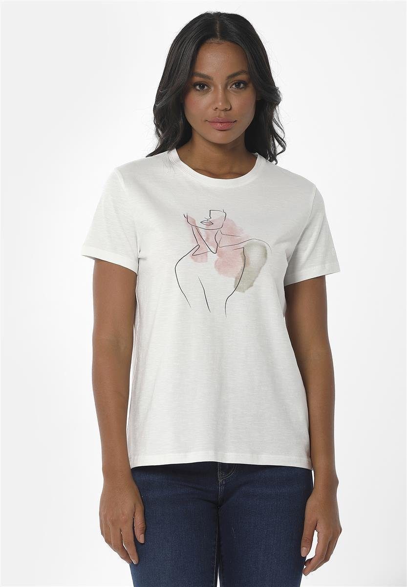 ORGANICATION T-Shirt Women's Printed T-shirt in Off White