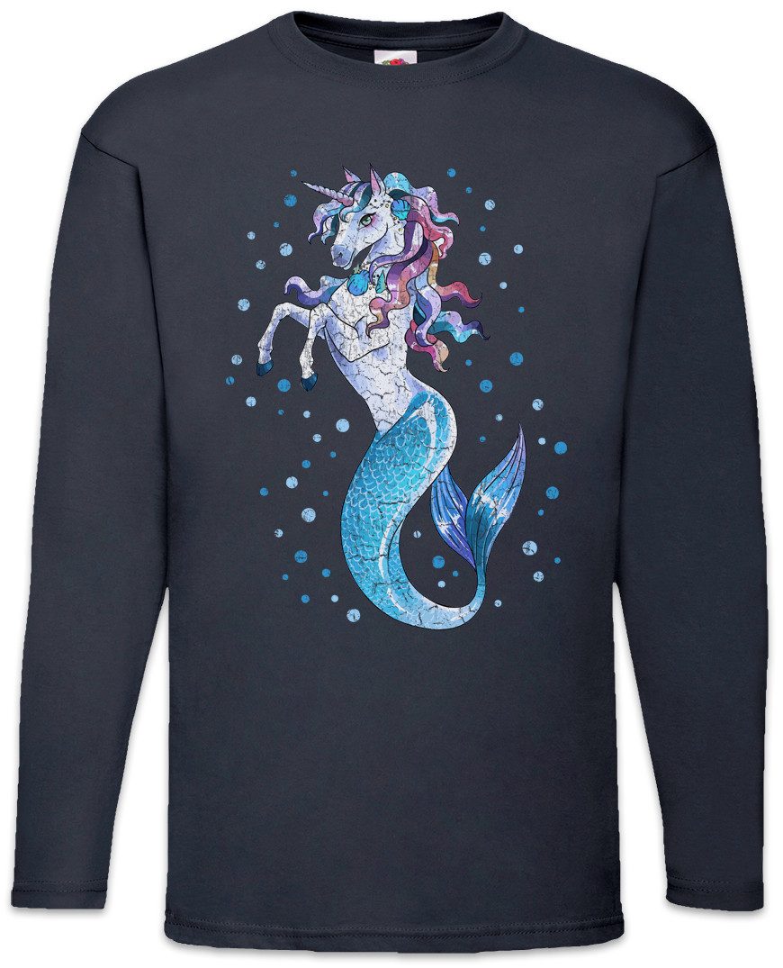 Langarmshirt Unimaid I Langarm T-Shirt Einhorn Unicorn Meerjungfrau Anime Cartoon