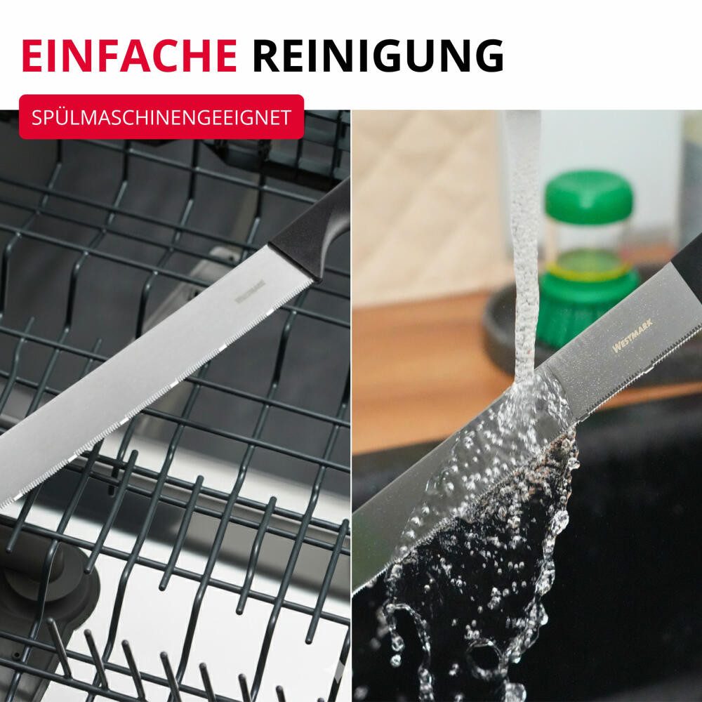 WESTMARK Tortenmesser beidseitig geschliffene Klinge, Profi Konditormesser, Gesamtlänge: 42, spülmaschinengeeignet, BPA-frei, rostfrei