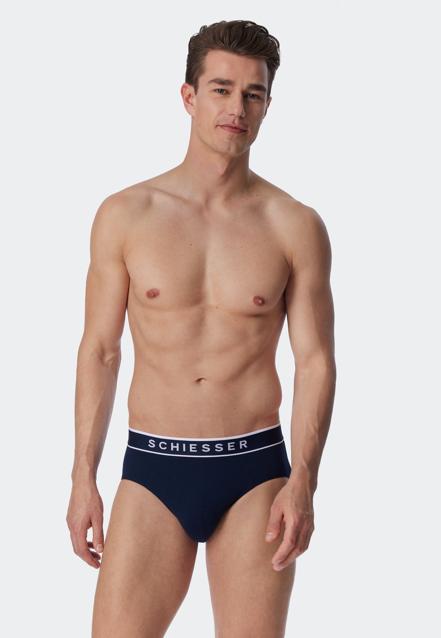 Schiesser Rioslip 95/5 (3er-Pack) mit sportlichem Webgummibund mit kontraststarken SCHIESSER-Logo