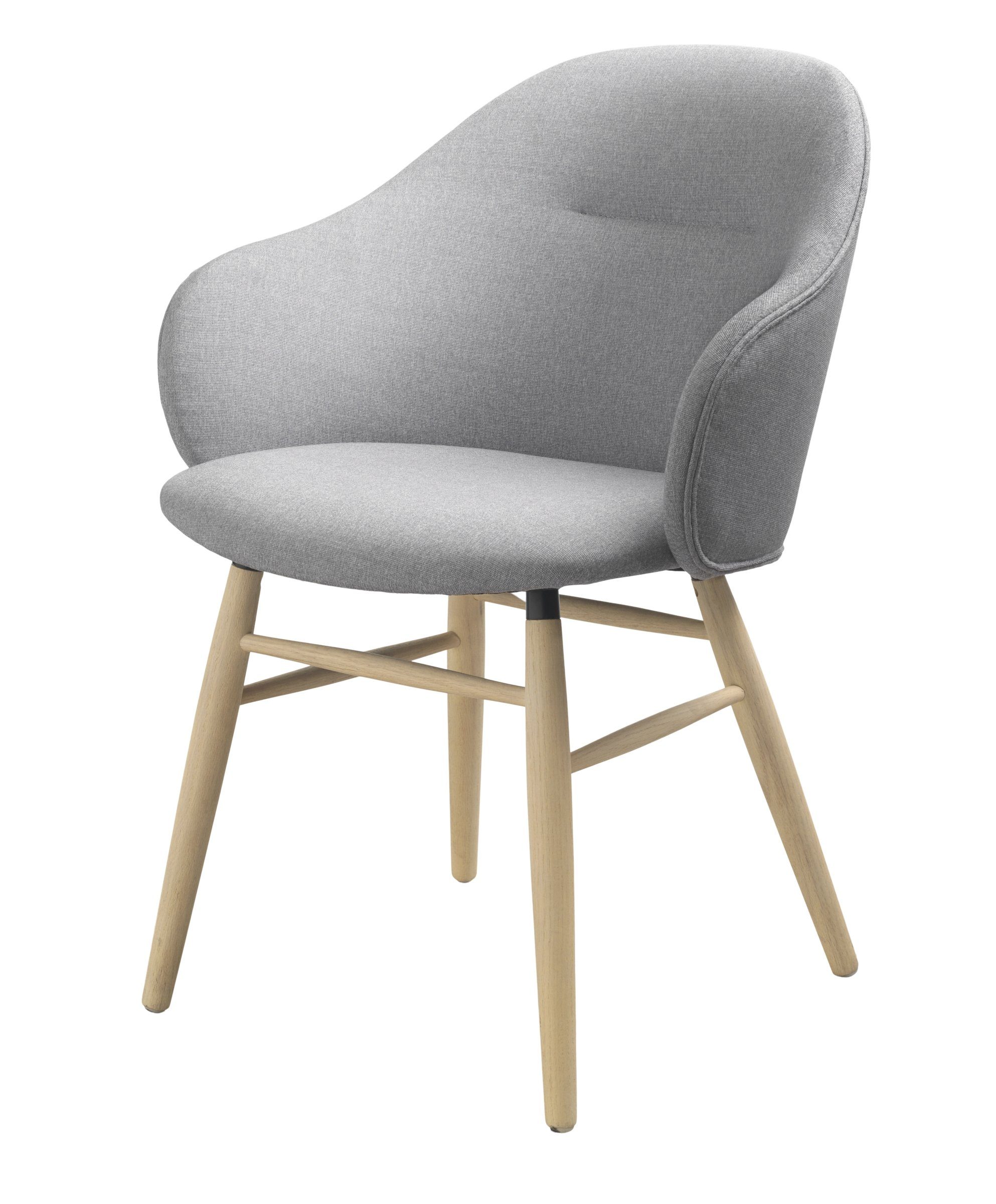 Stuhl TENO aus in cm), (B/H/T: möbelando Massivholz/Stoff 56x83x60 grau