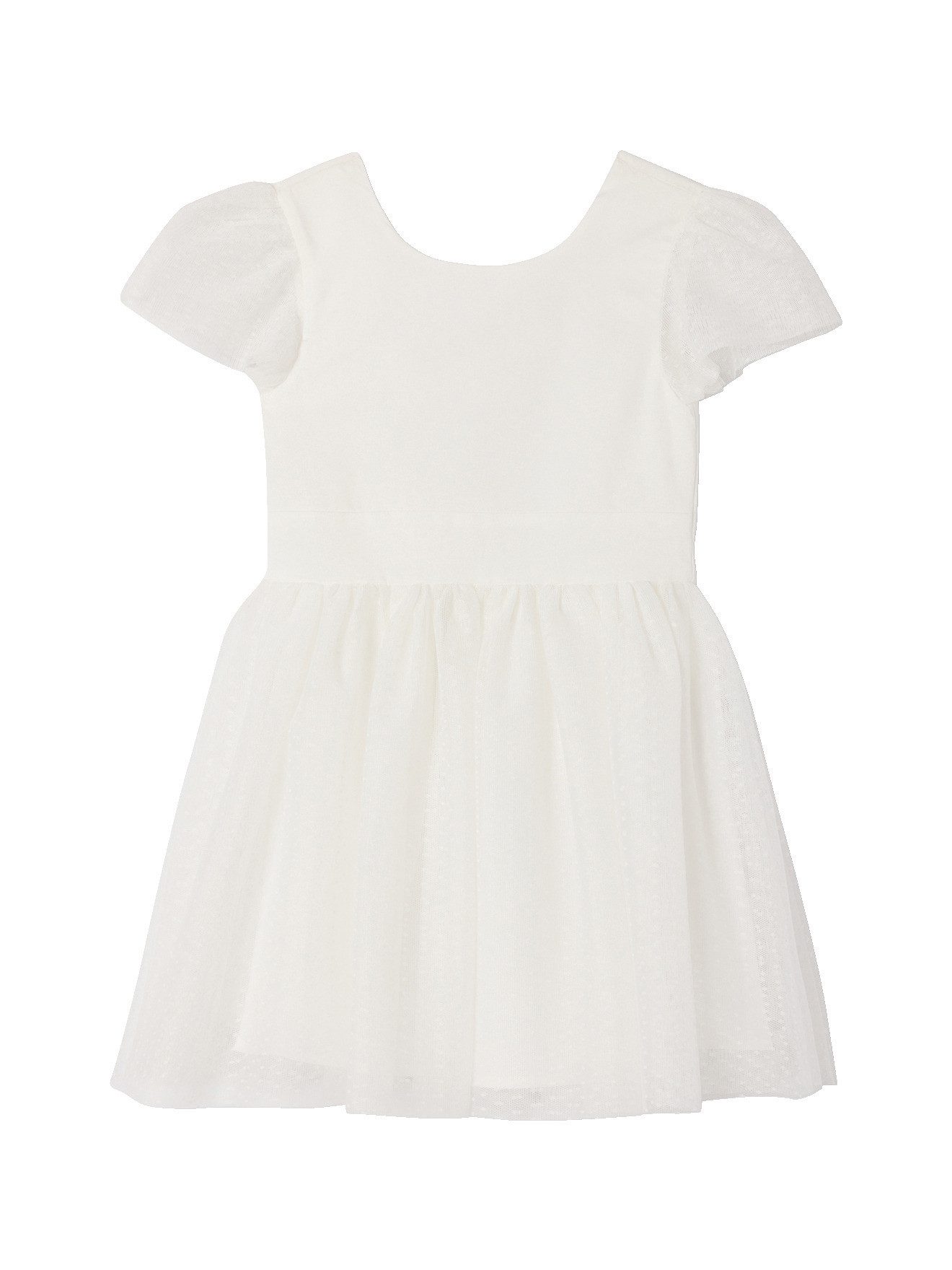 Minikleid Mädchen Festkleid mit Plumetis-Tüll und Schleife
