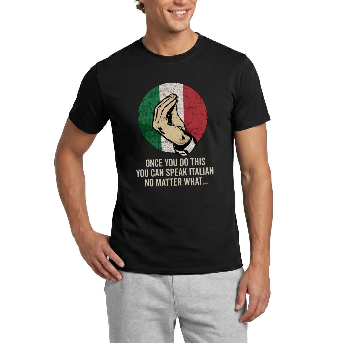 Spreadshirt T-Shirt Italienische Geste Humor Italien-Fans Männer T-Shirt (1-tlg)