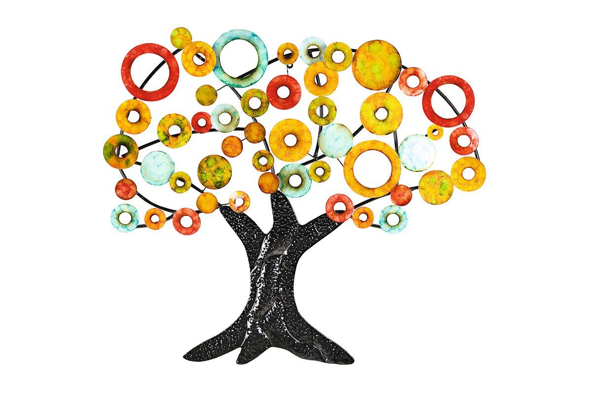 GILDE Bild multicolor Lebensbaum Metall =, B Metall Lebensbaum Gilde Wandrelief Wandrelief