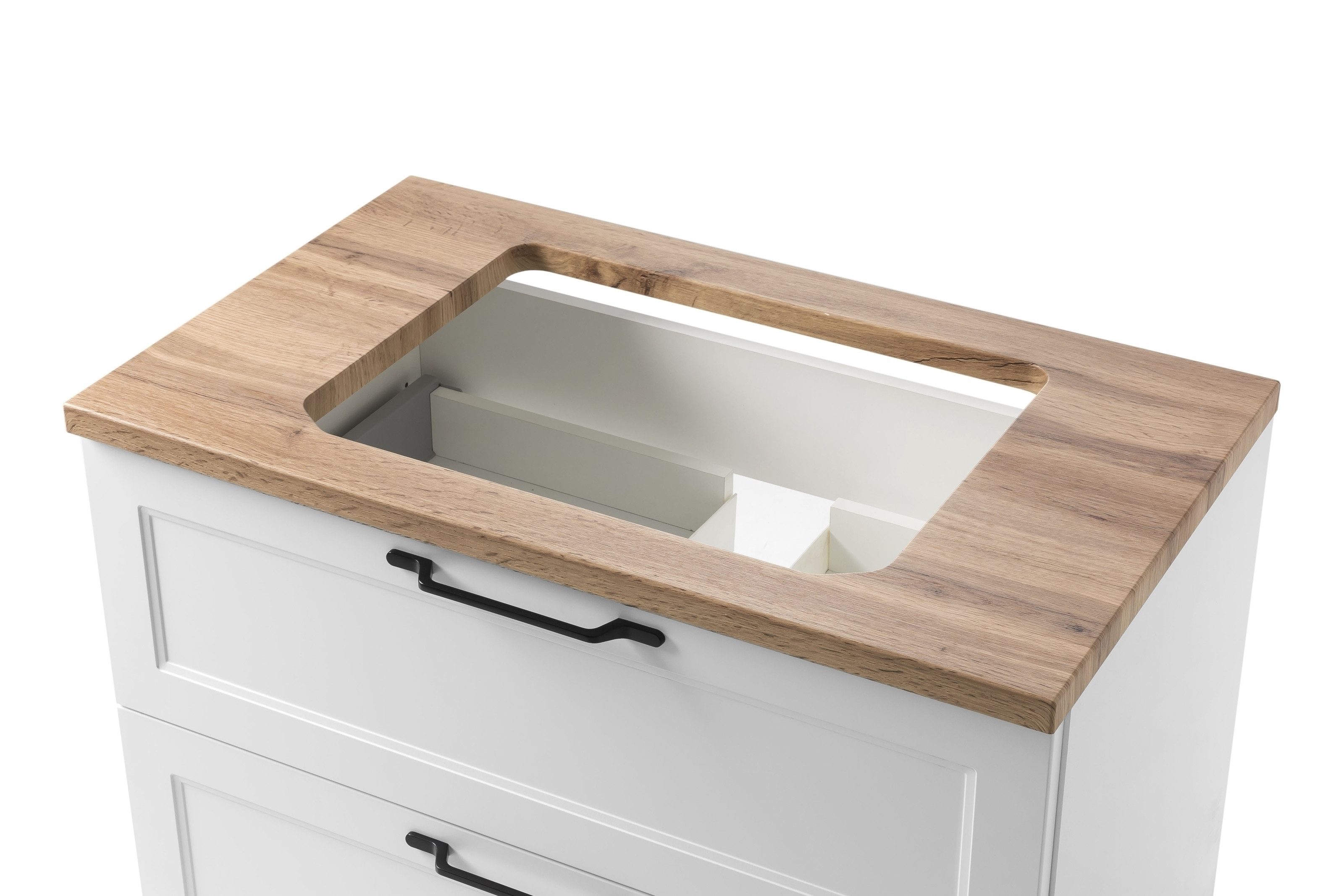 HELD MÖBEL Waschtisch in weiß, MDF - 80x63x47cm (BxHxT)
