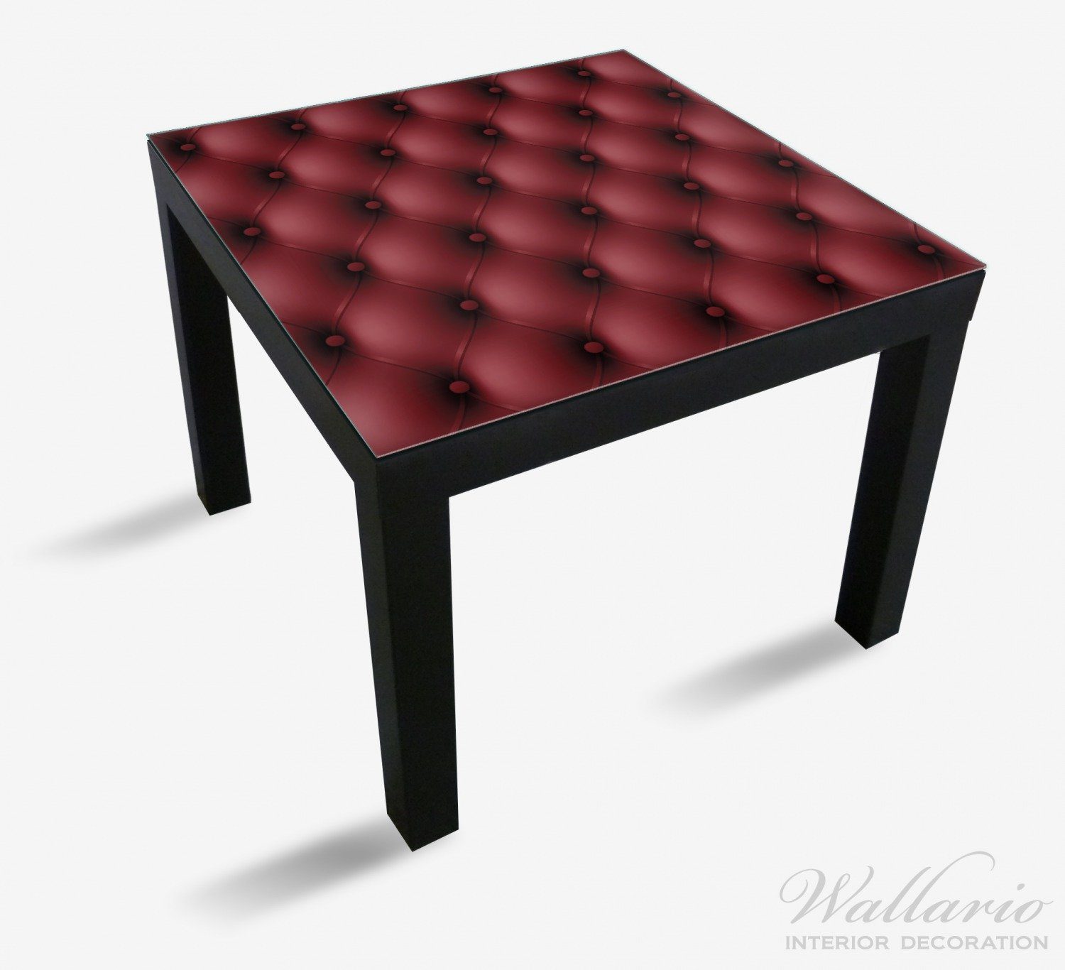 Wallario Tischplatte Rote Ledertür (1 für St), geeignet Tisch Lack Ikea
