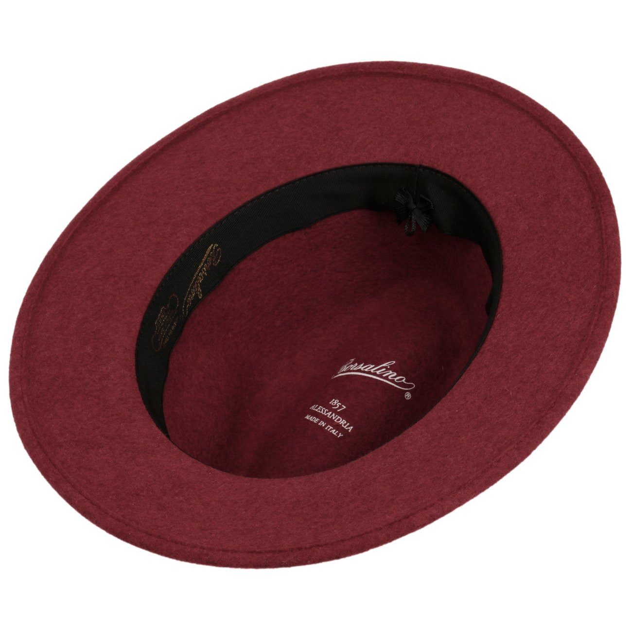 Borsalino Filzhut (1-St) Wollfilzhut mit Ripsband, Made in Italy