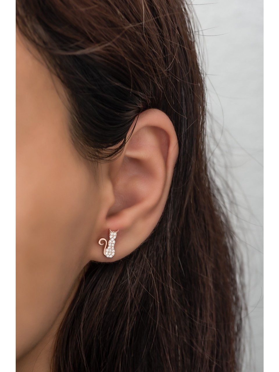 Nisan Ohrring-Set, Katzen Ohrringe – 925er Silber, Roségold, Tiermotiv Ohrs günstig online kaufen