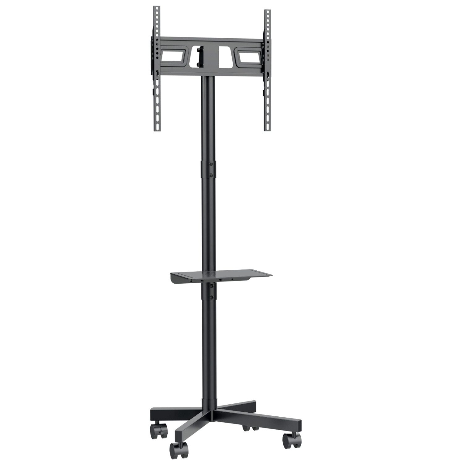 Maclean TV-Ständer MC-949 Mobiler TV Ständer mit Rollen für 32–55 Zoll Fernseher, (bis 55,00 Zoll, 1-tlg., Höhenverstellbarer TV Standfuß, VESA bis 400x400)