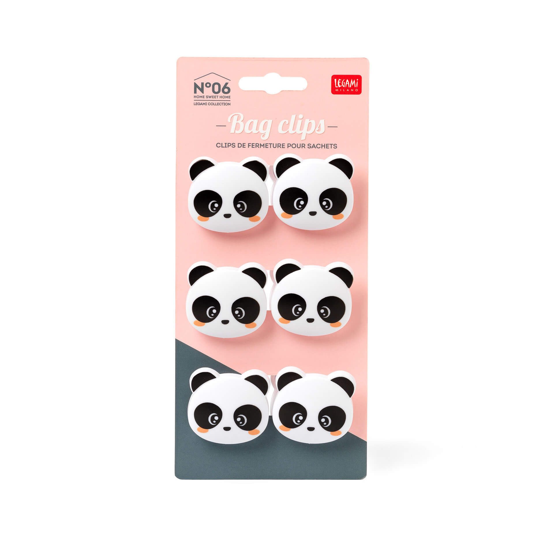 Legami Verschlussklammer Set Verschluss-Clips - Panda