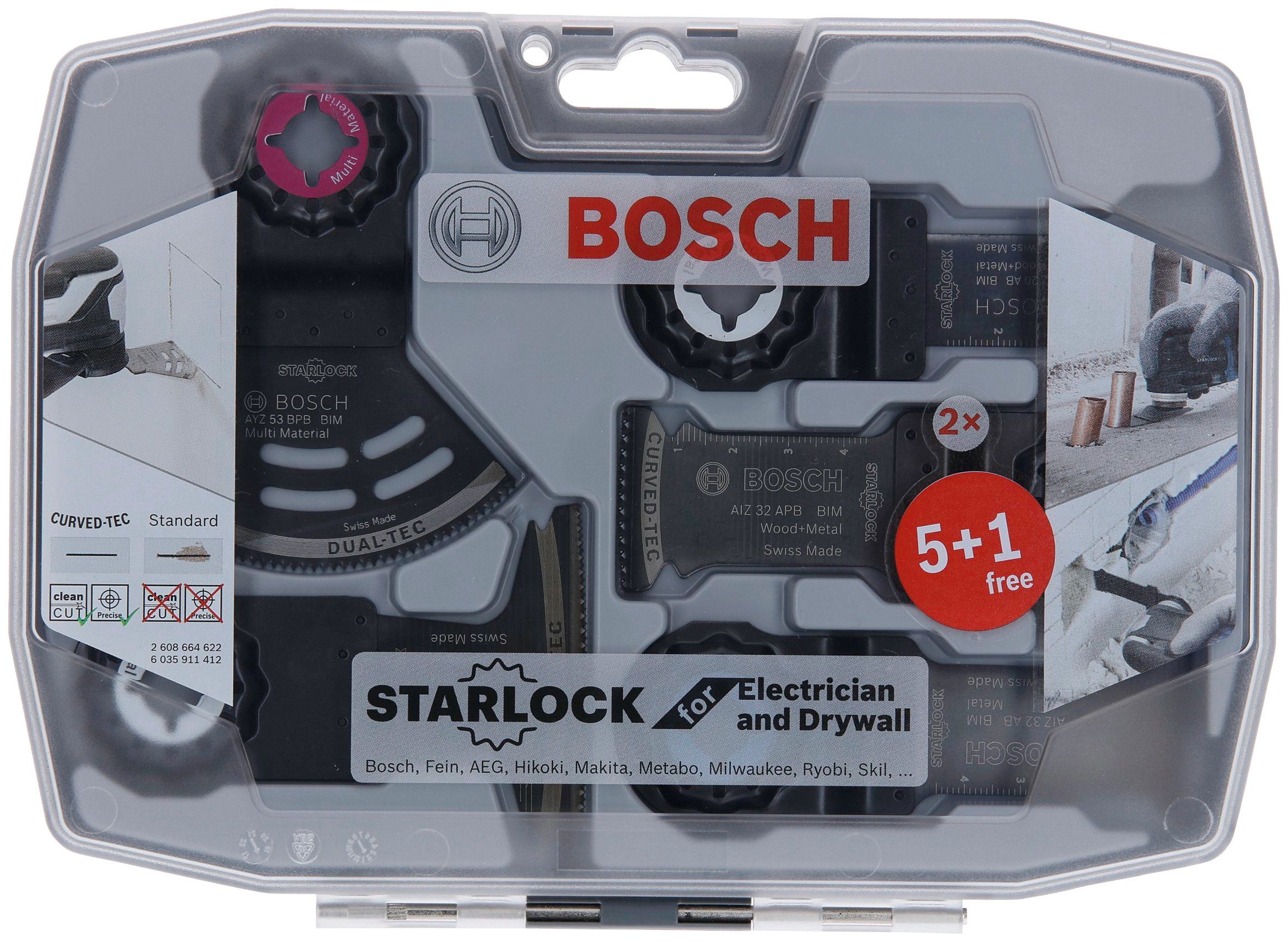 Bosch Professional Werkzeugset Starlock Tauchsägeblatt Set, 6-tlg., Starlock | Werkzeug-Sets