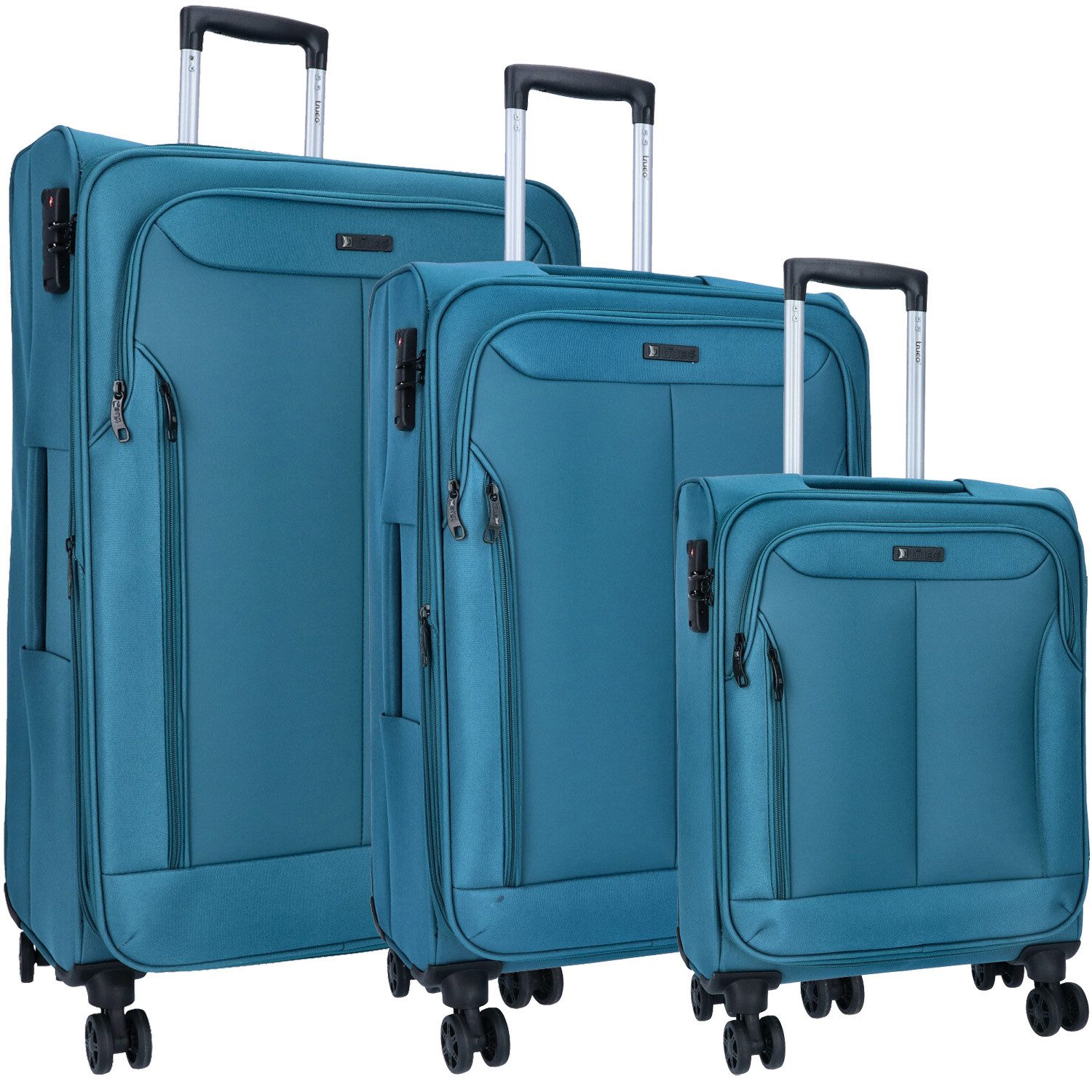 TheTrueC Koffer TheTrueC 3er Kofferset S/M/L Kopenhagen dark petrol, 4 Roll günstig online kaufen