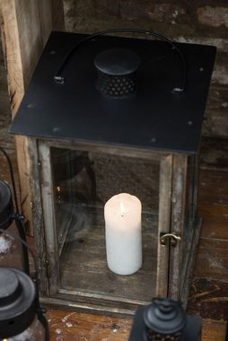 Ib Laursen Windlicht Laterne Windlicht Kerzenhalter H 58cm Holzlaterne Holz Glas Ib