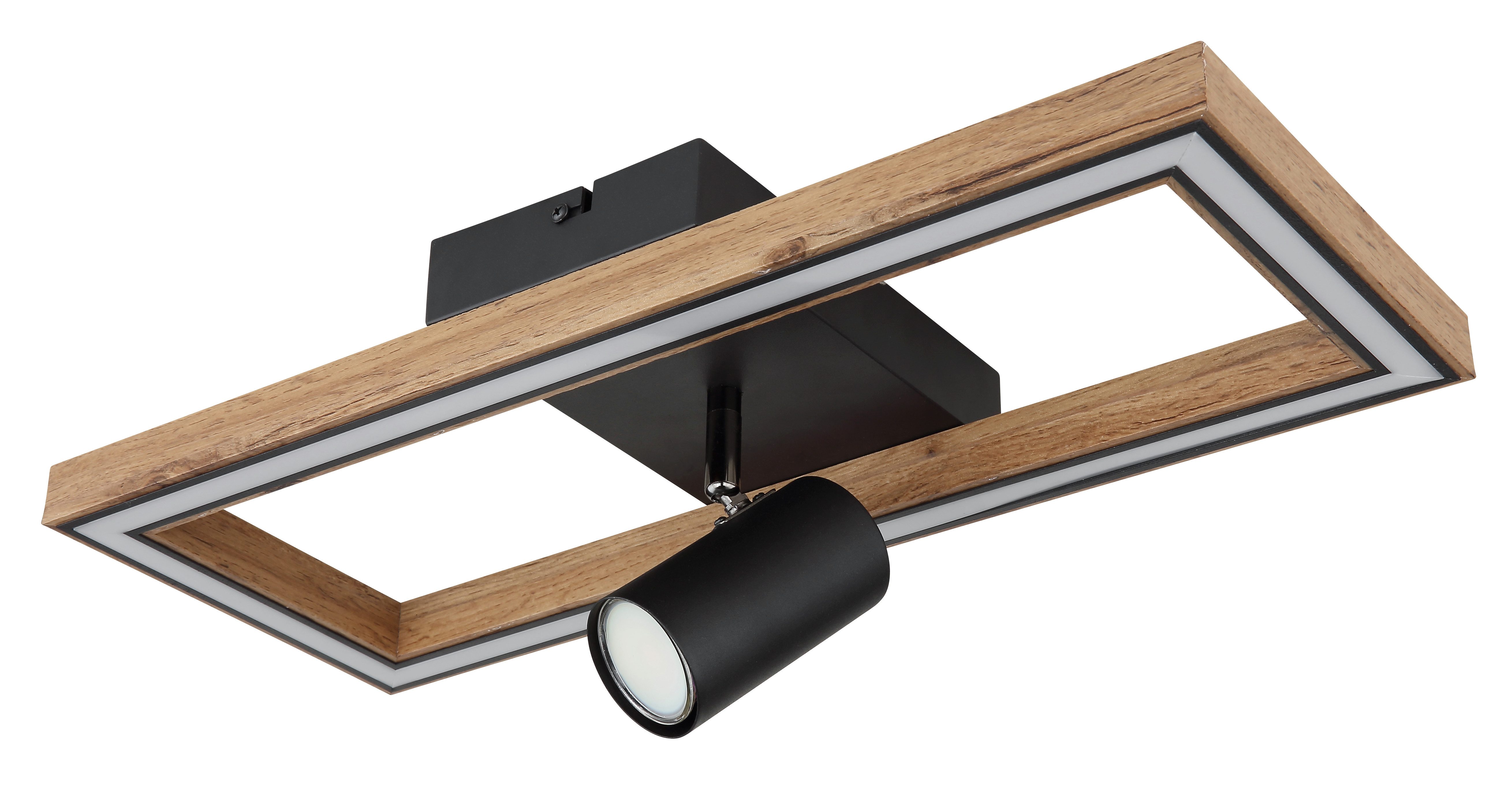 GLOBO LIGHTING LED Deckenleuchte MANDERA, LED fest integriert, Warmweiß, Deckenlampe/Wohnzimmer/Schlafzimmer/modern/Holz