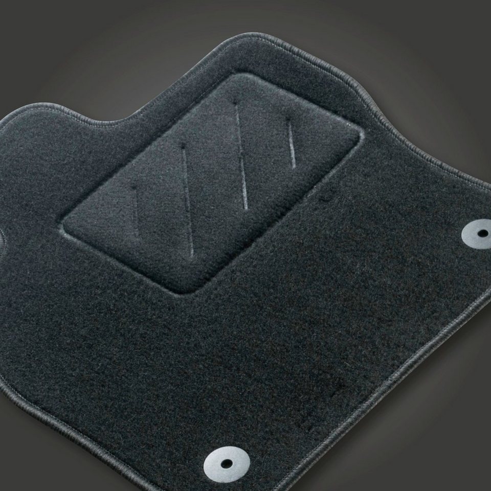 WALSER Passform-Fußmatten Standard (4 St), z.B. für VW Caddy III, Caddy IV,  Caddy Maxi Life