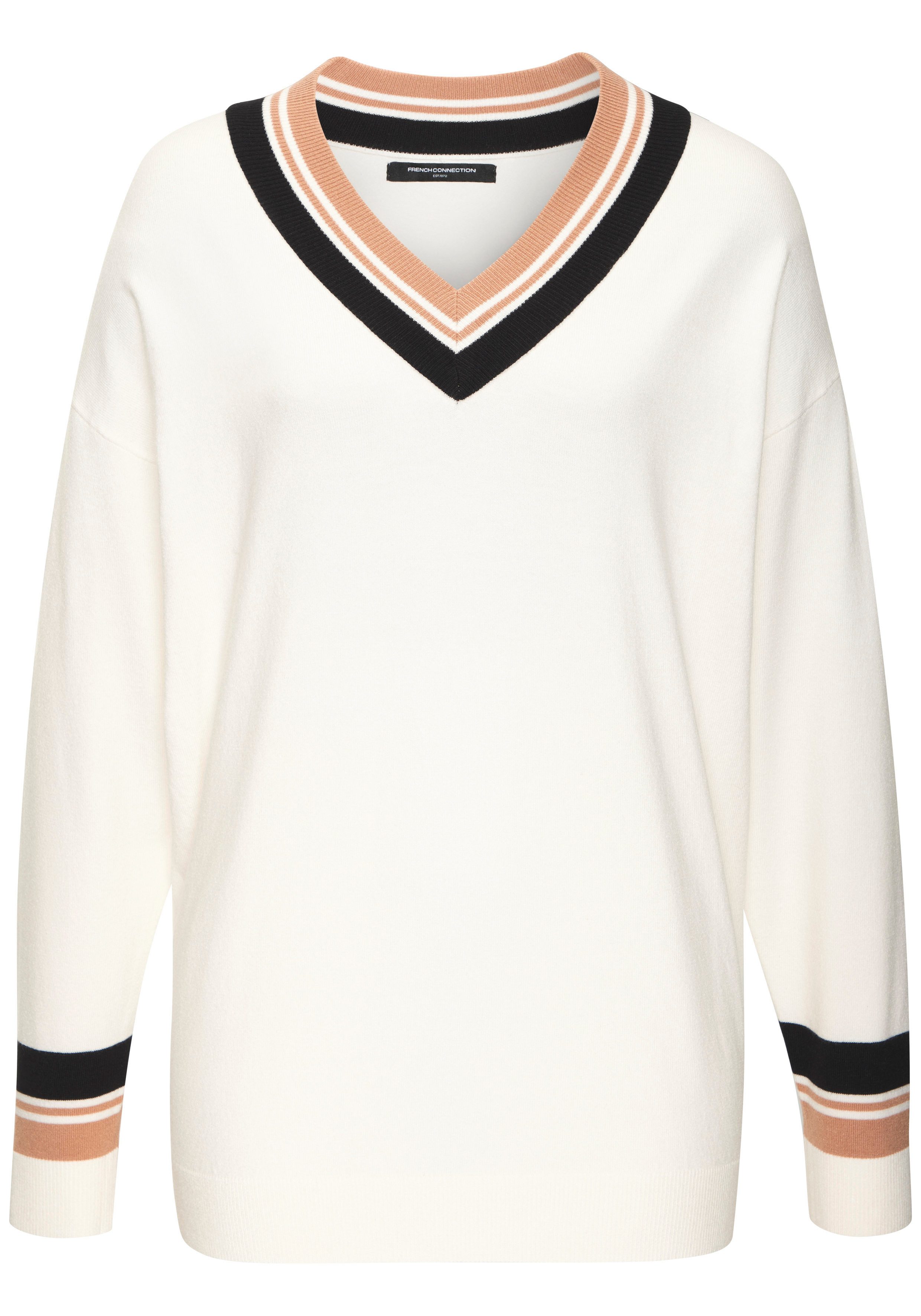 French Connection Strickpullover mit Kontraststreifen günstig online kaufen