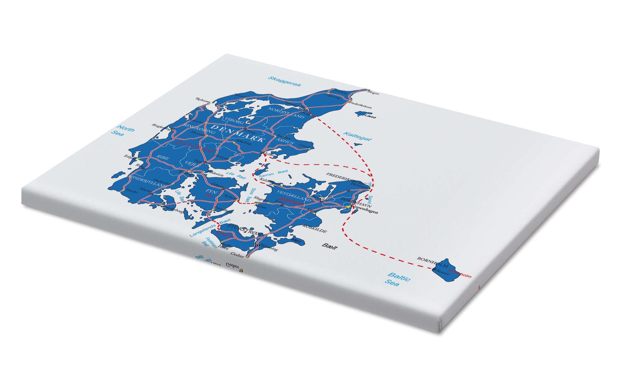 Posterlounge Poster Editors Choice, Dänemark Karte, günstig online kaufen