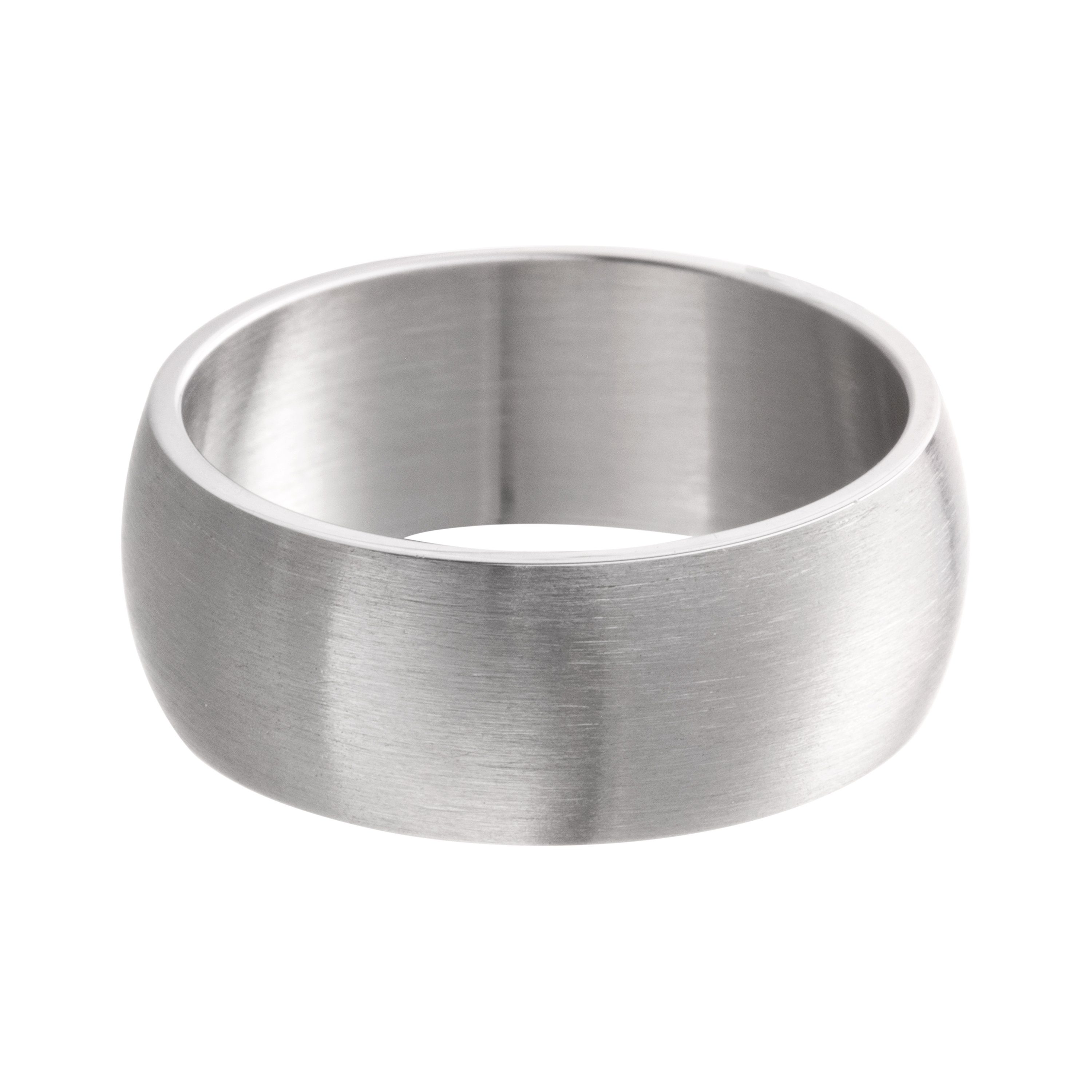 meditoys Fingerring Ring Edelstahl für · · breit aus mm matt/Gebürstet 8 Bandring Damen Silber Herren und