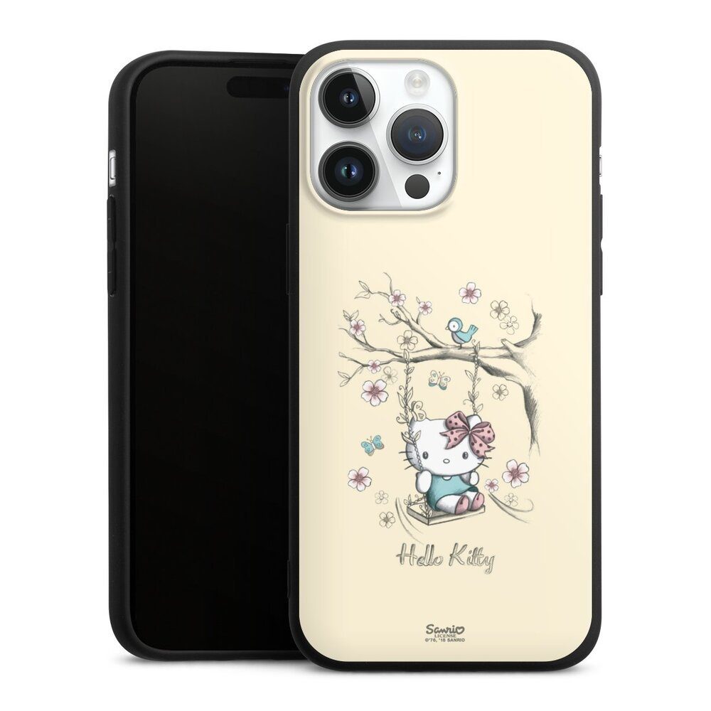 DeinDesign Handyhülle Hello Kitty Fanartikel Offizielles Lizenzprodukt Hello Kitty Natur, Apple iPhone 14 Pro Max Silikon Hülle Premium Case Handy Schutzhülle