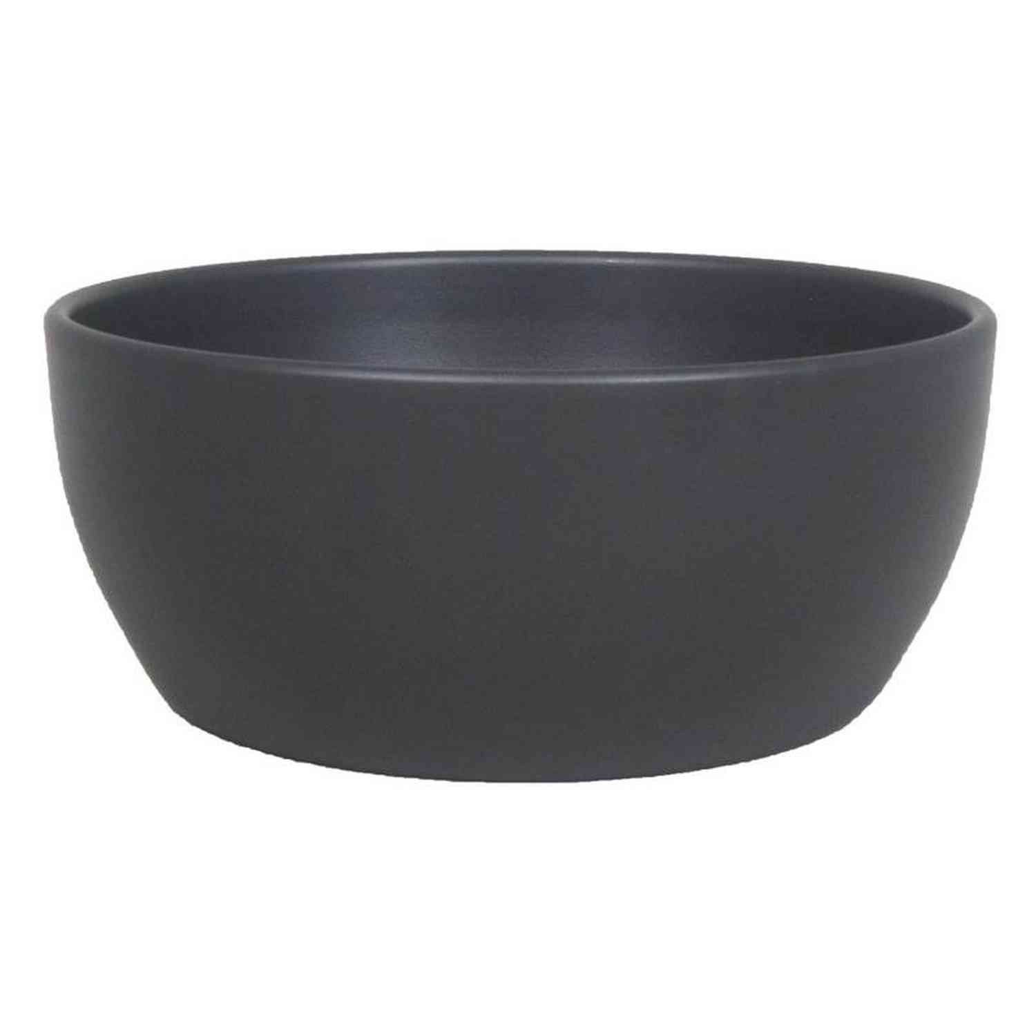 INNA-Glas Pflanzschale Keramik Pflanzenschale, Ø18,5cm, 8,5cm, anthrazit, matt
